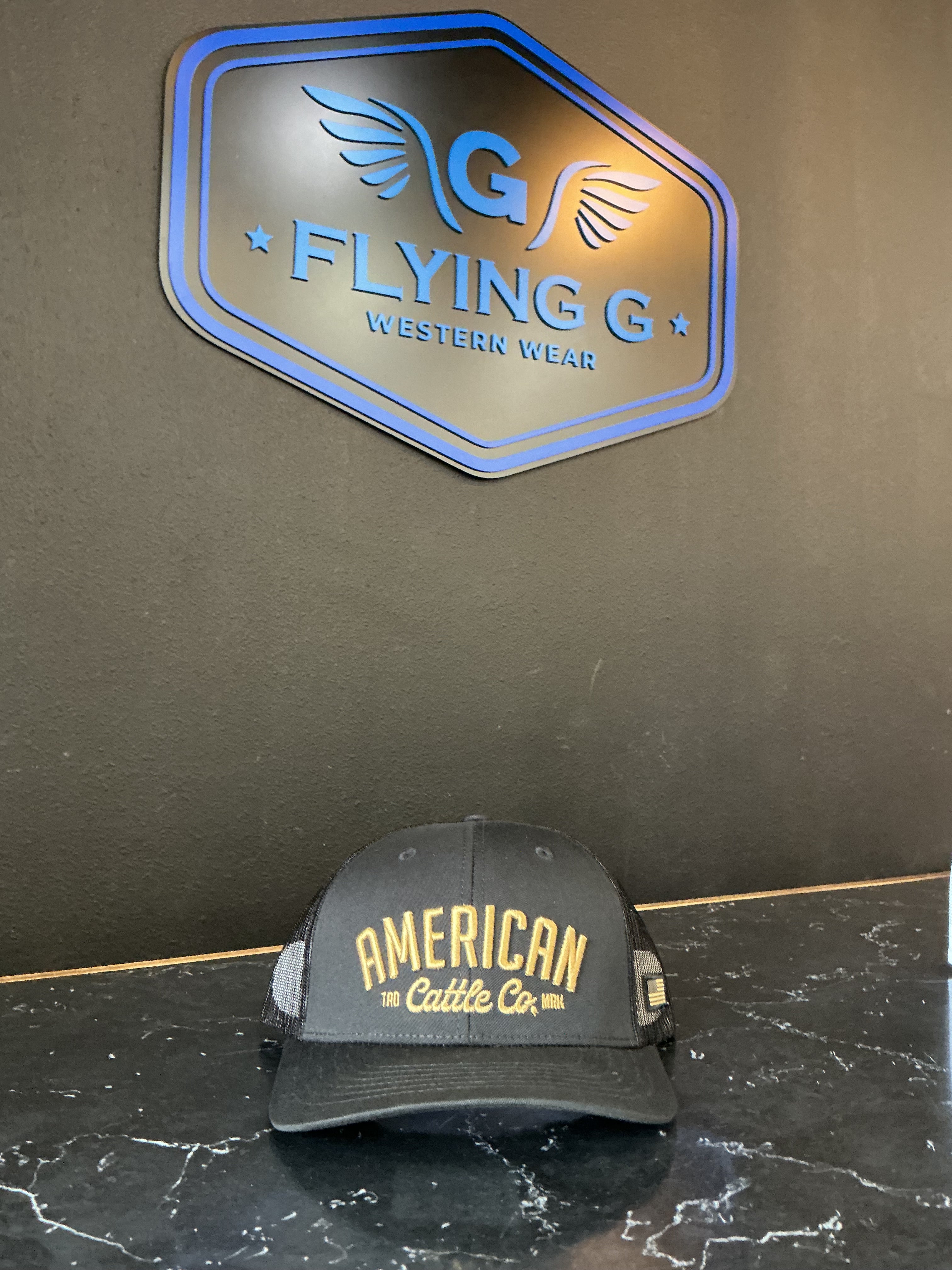 Black American cattle company cap
