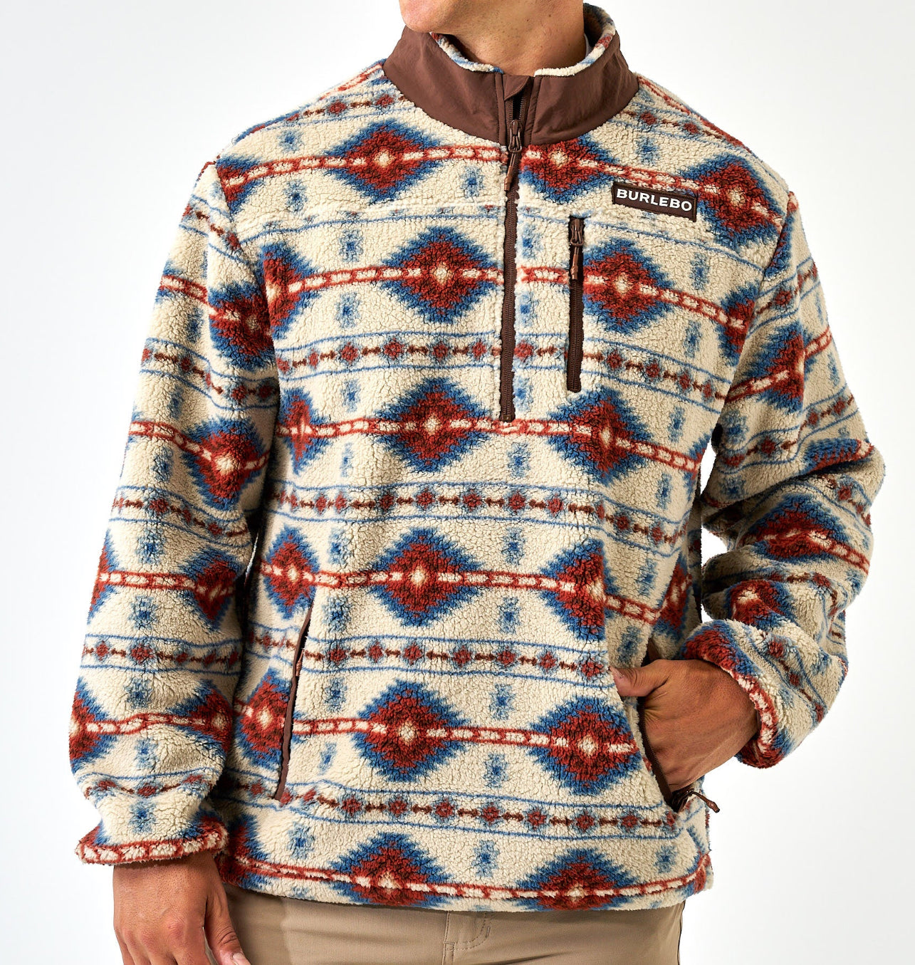 BURLEBO fleece quarter zip