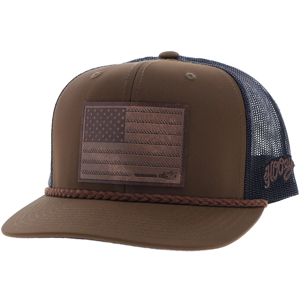 HOOEY Flag Patch Brown Cap