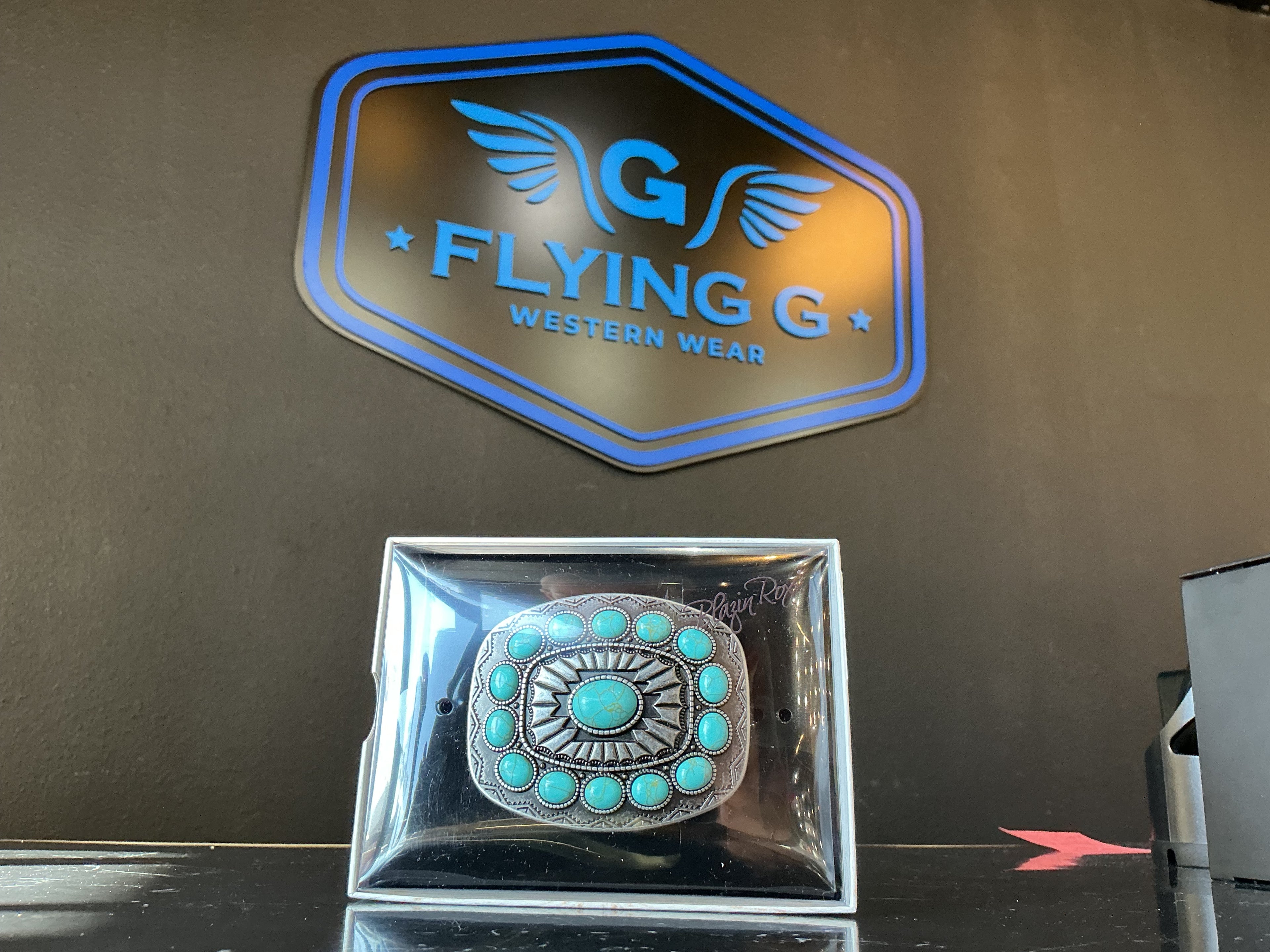 Turquoise belt buckle