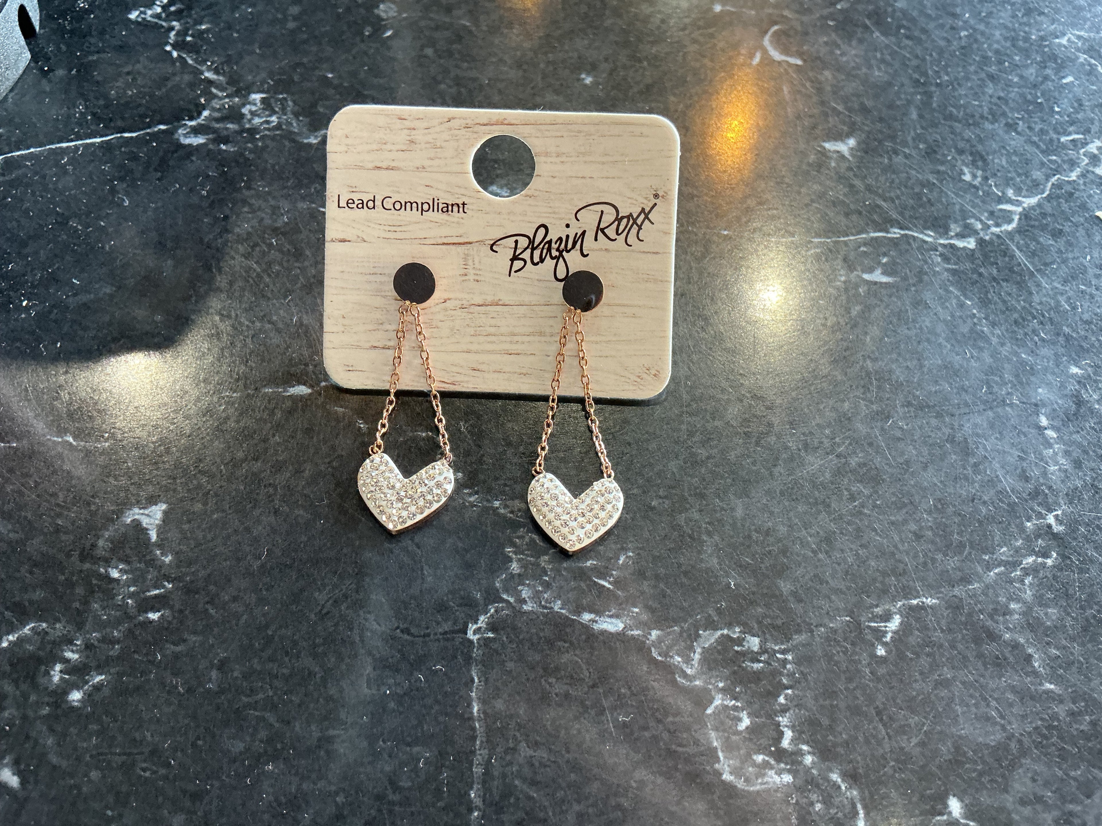 Sparkly heart earrings