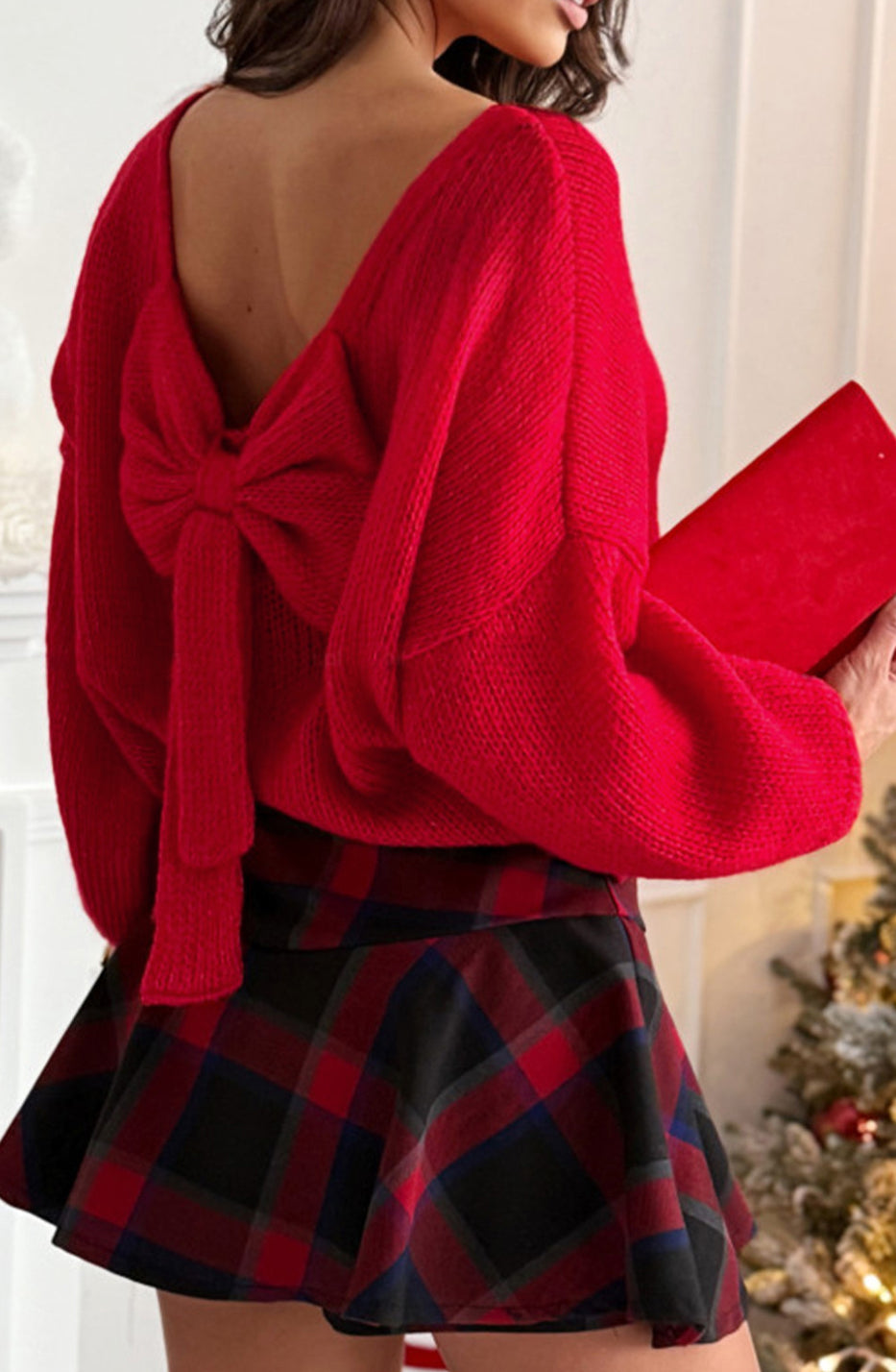 Red bow sweater