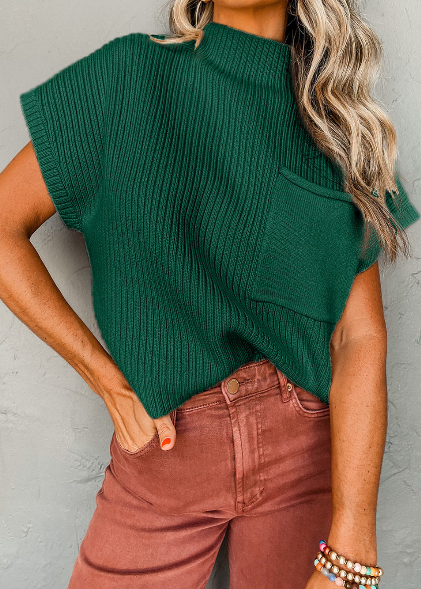 Green short sleeve sweater