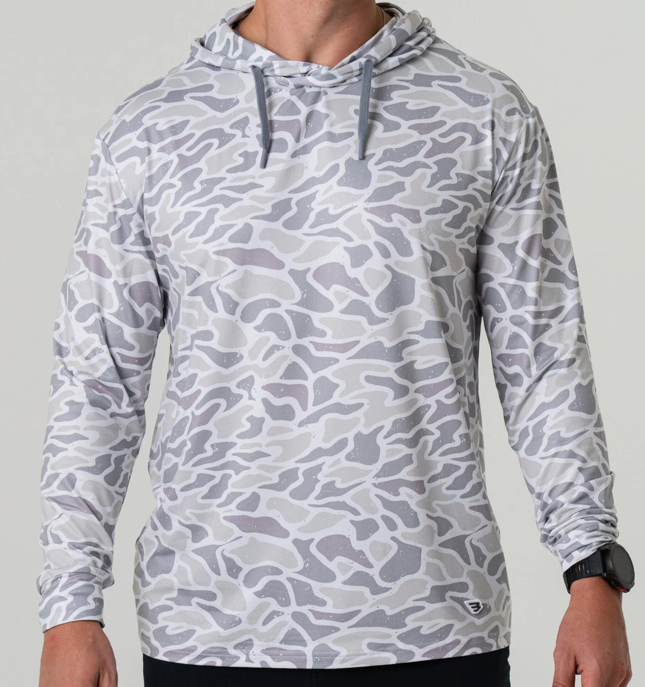 White camo performance hoodie