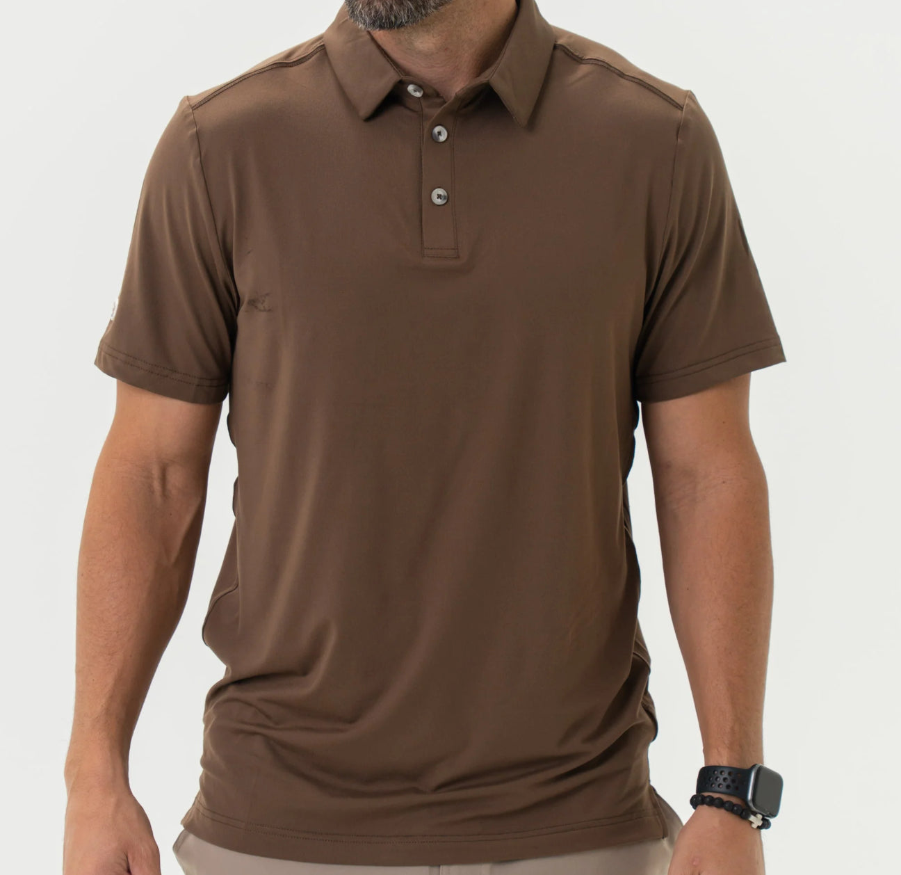 BURLEBO brown performance polo