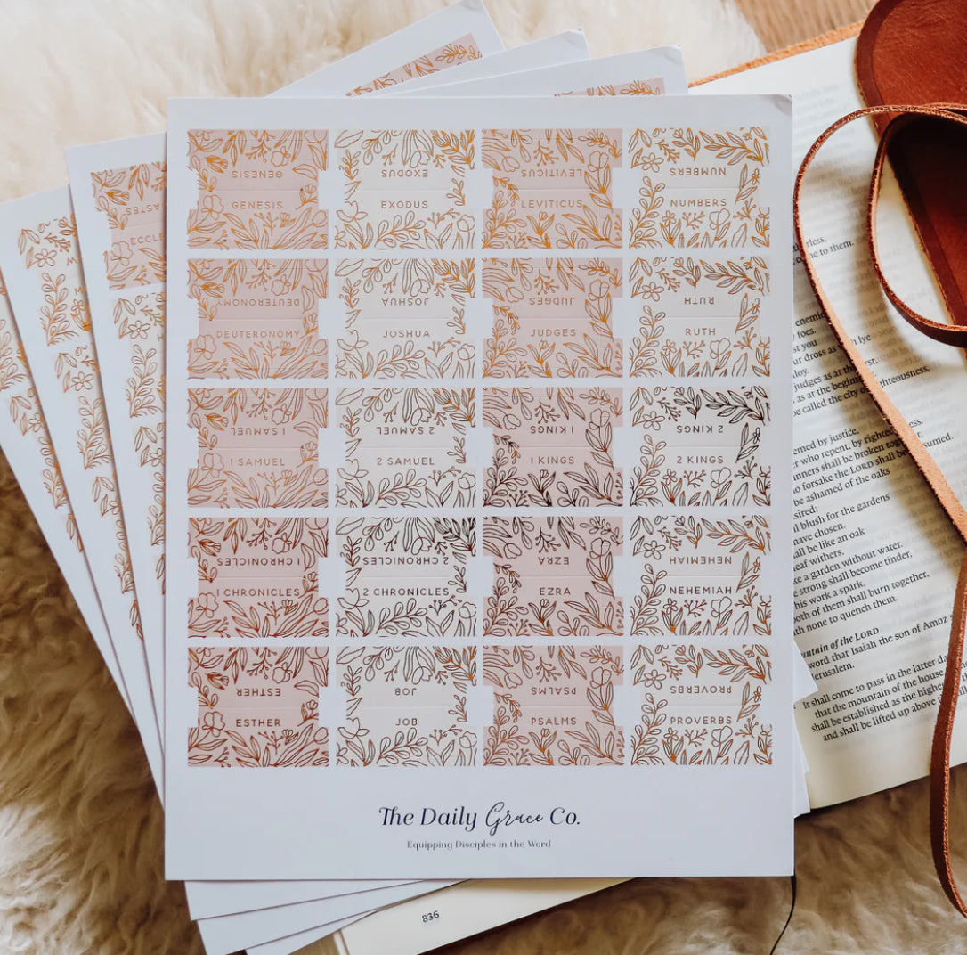 Gold foil Bible tabs