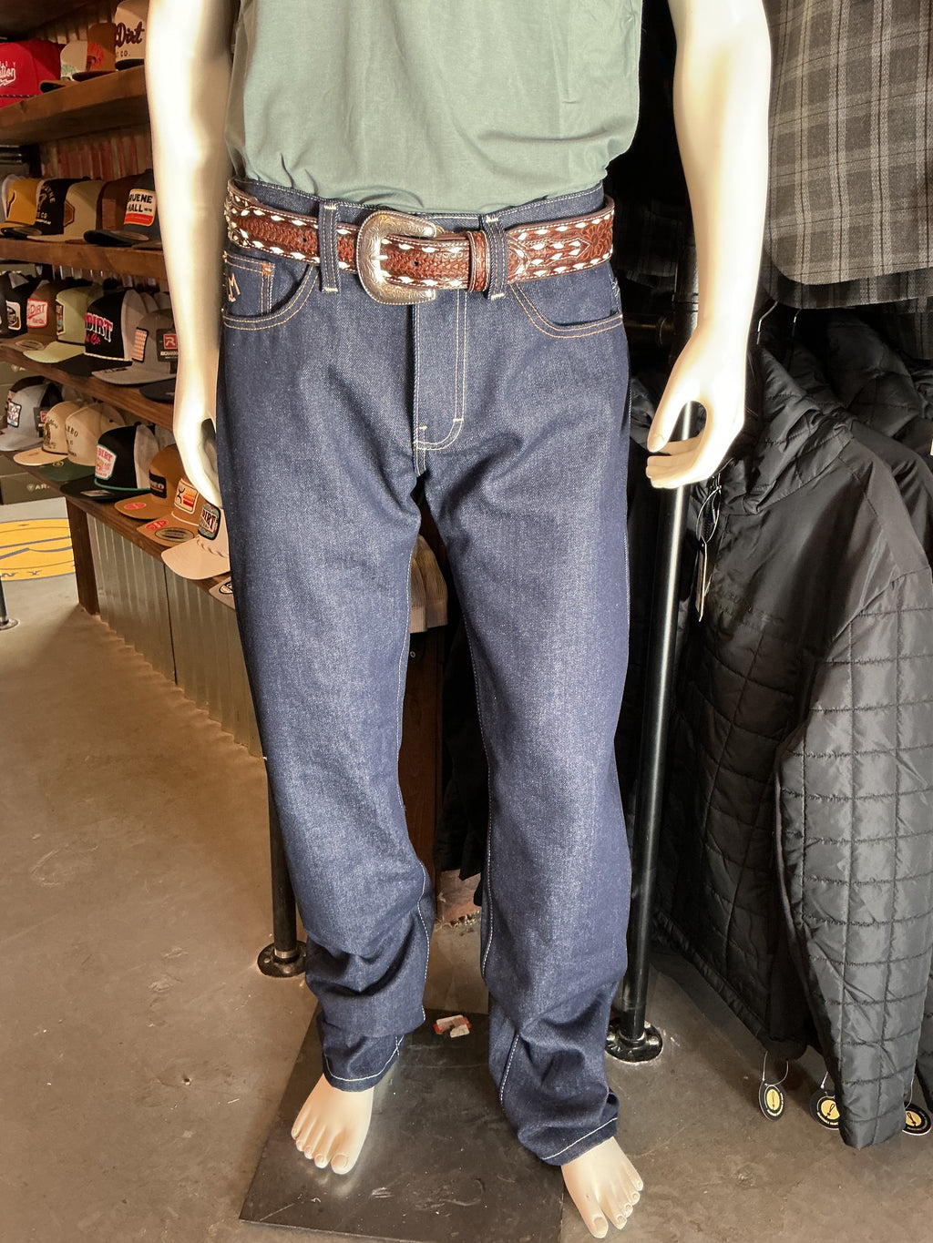 Branded denim jeans