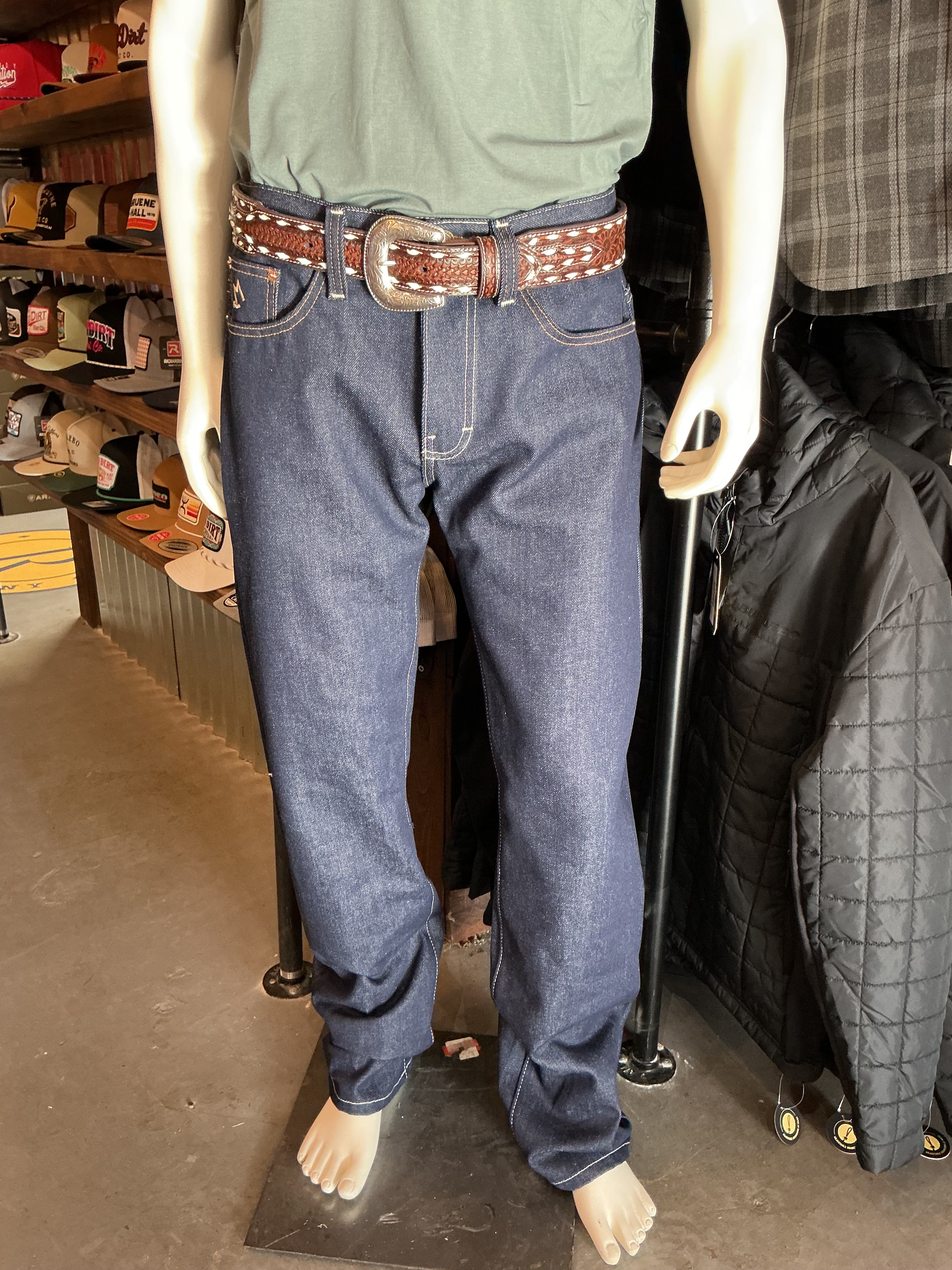 Branded denim jeans