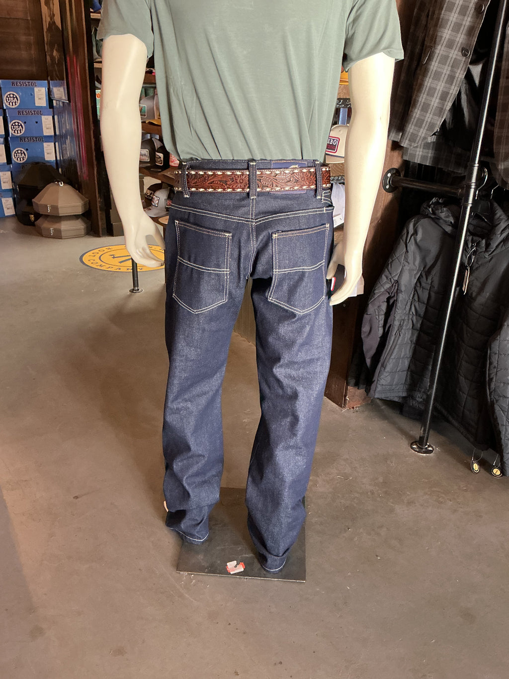 Branded denim jeans