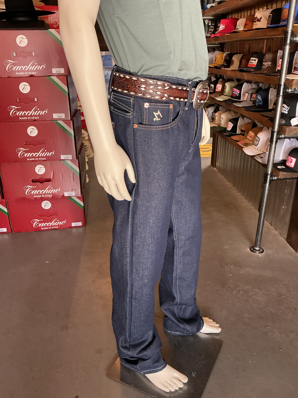 Branded denim jeans
