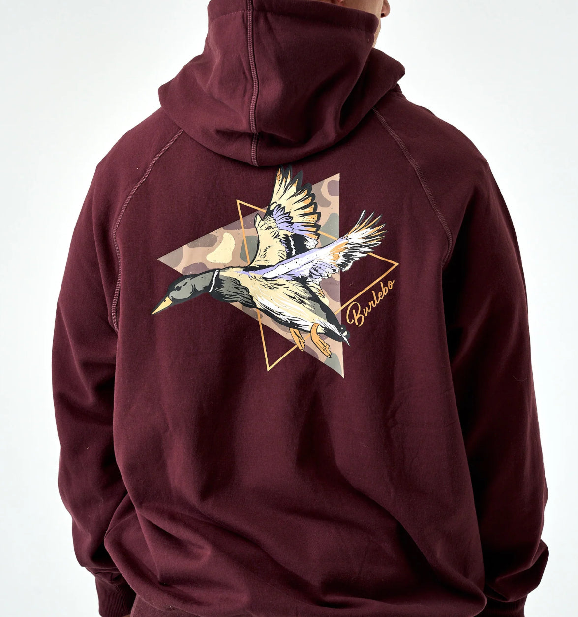 Maroon BURLEBO fleece hoodie