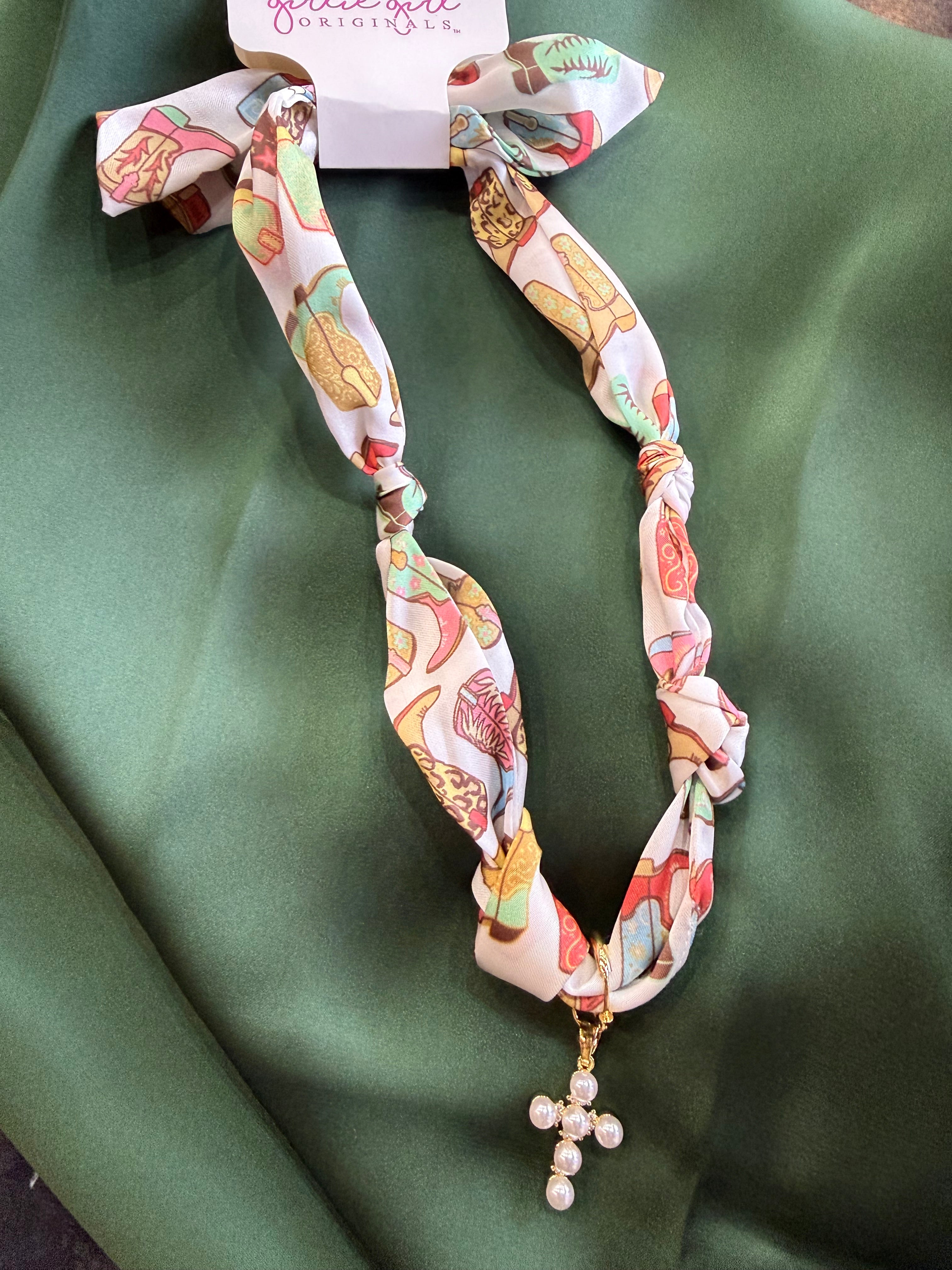 boot scarf necklace