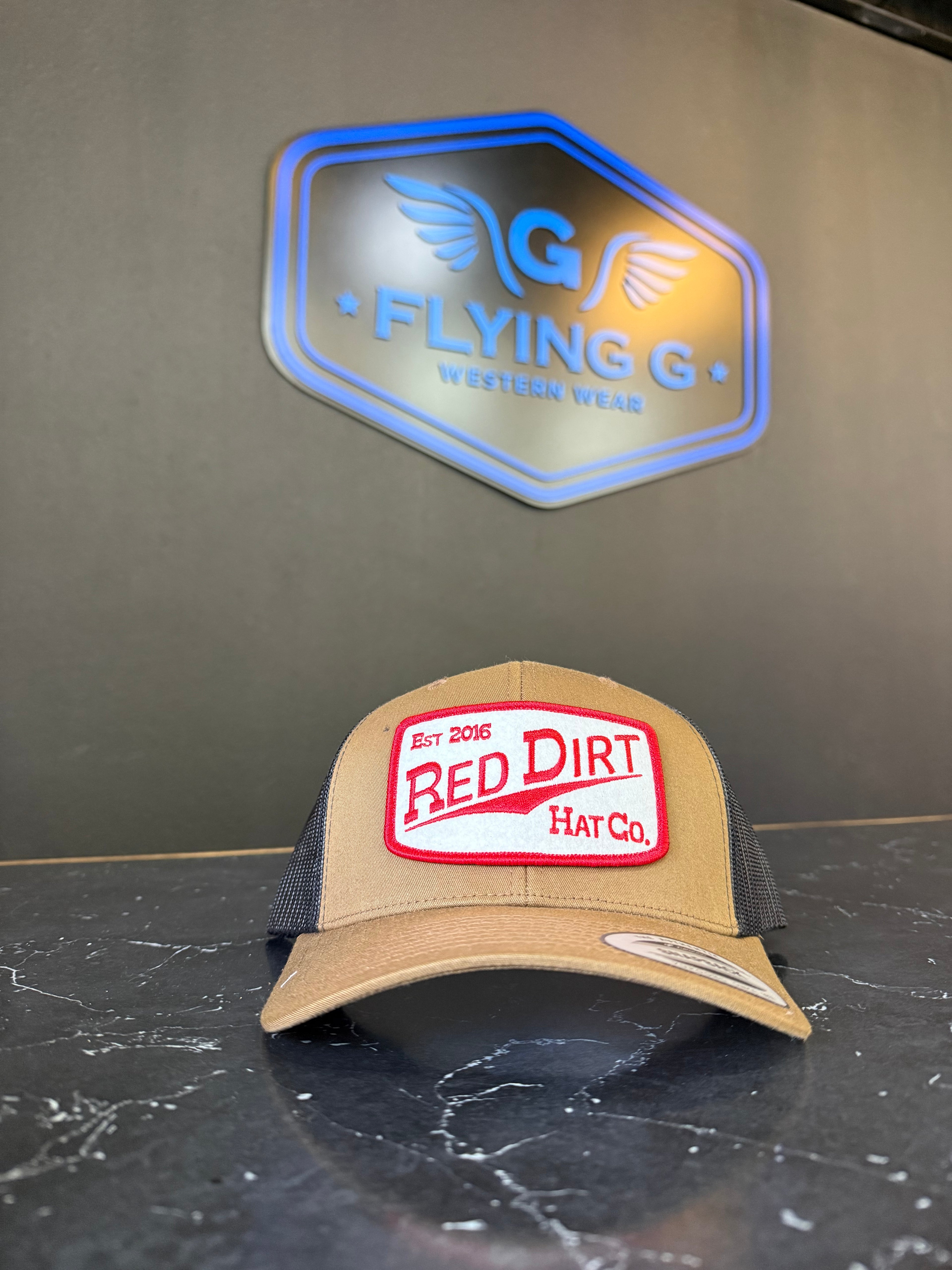 Brown red dirt hat