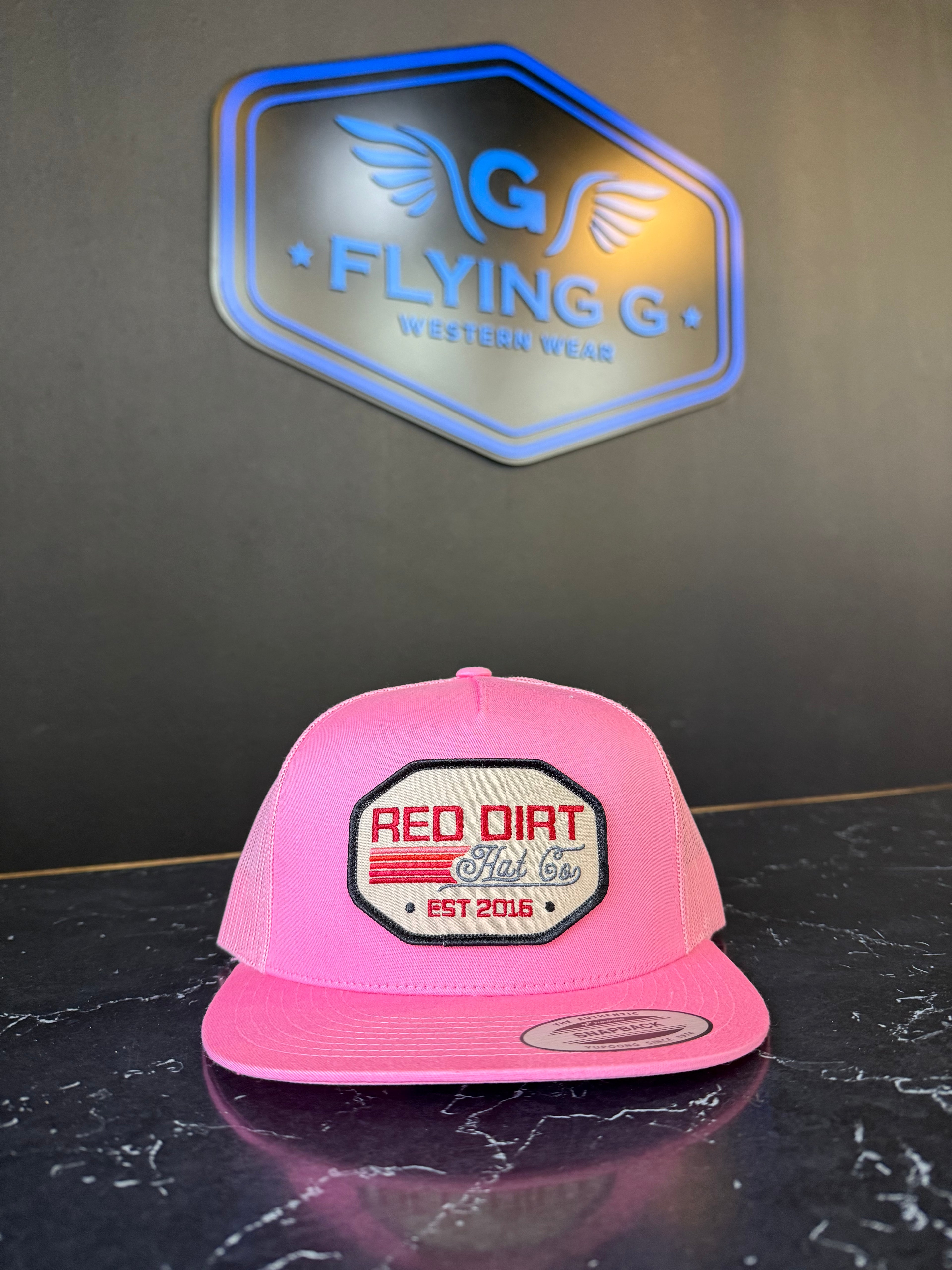 Hot pink red dirt hat