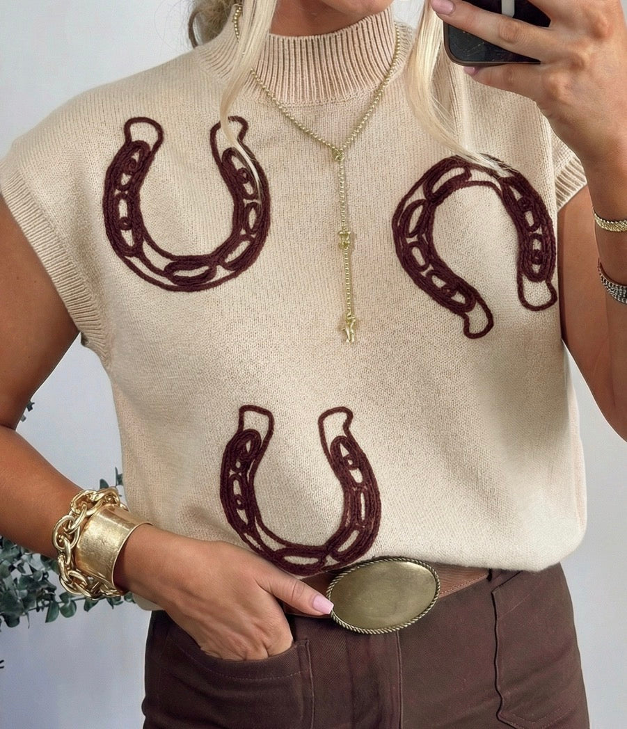 Horse shoe sweater