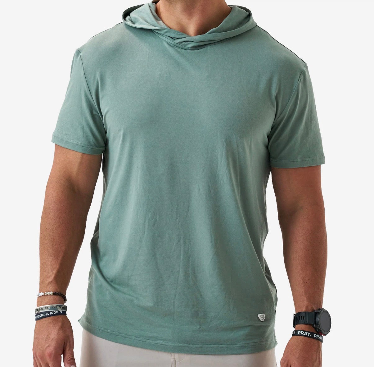 Sage short sleeve performance hoodie