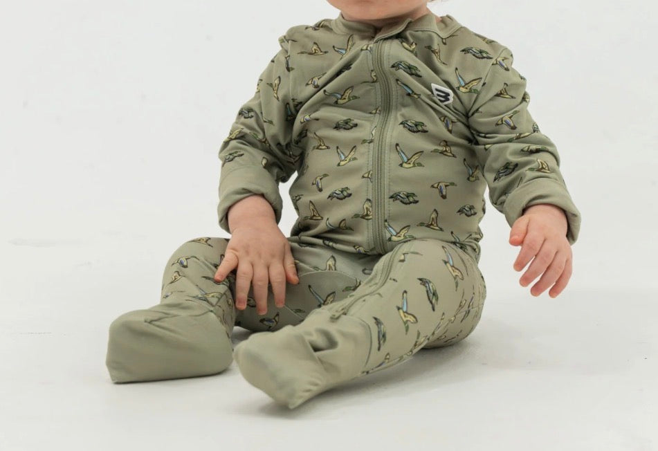Green duck BURLEBO baby zip up