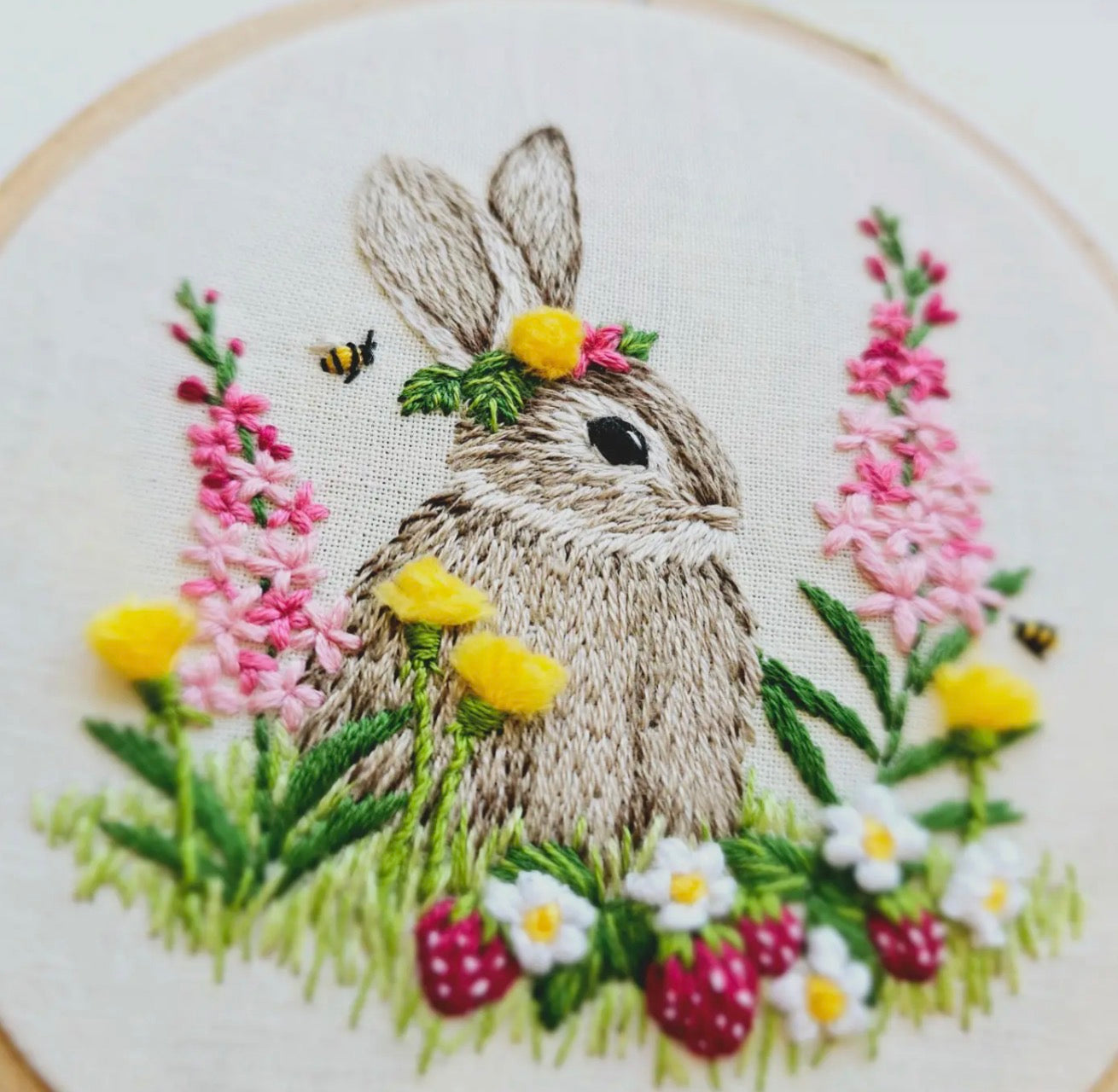 Bunny embroidery kit