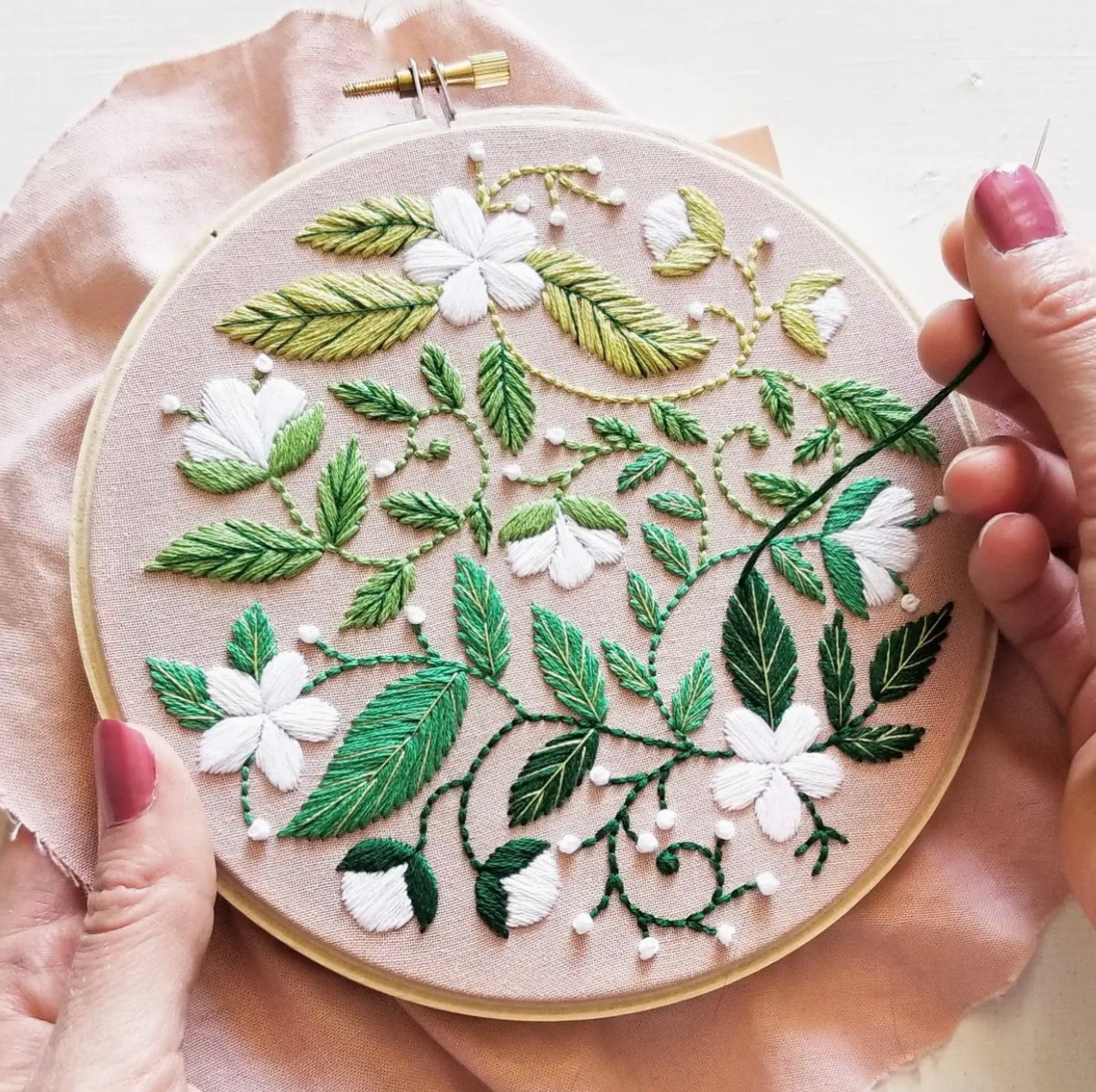 Blissful bloom embroidery kit