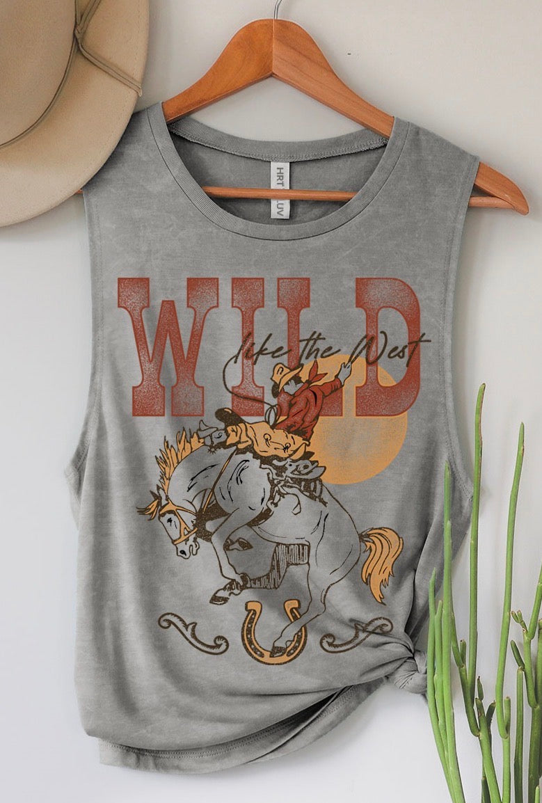 Wild like the west graphic tank