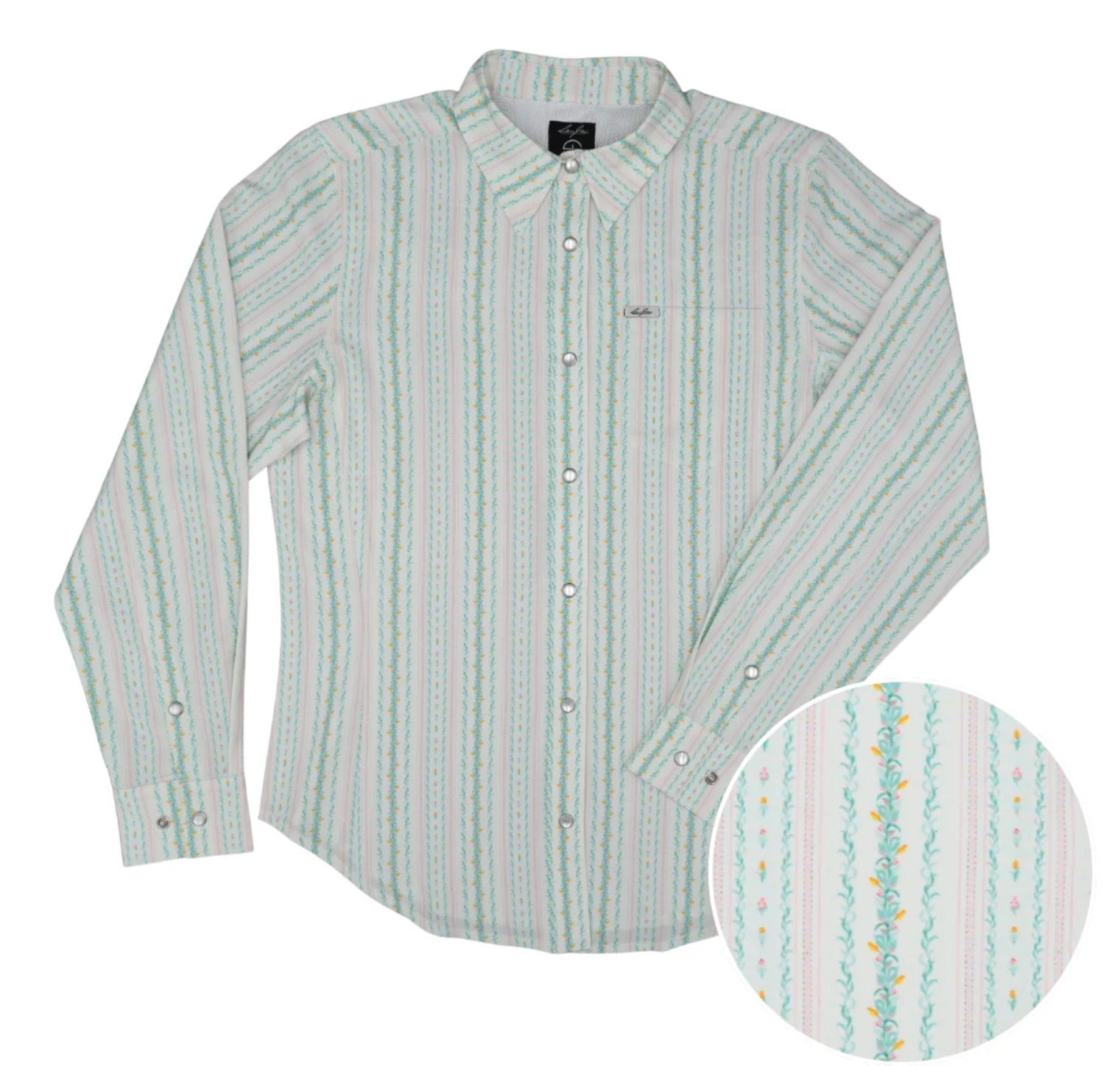 San Jac Ladies Wallflower pearl snap