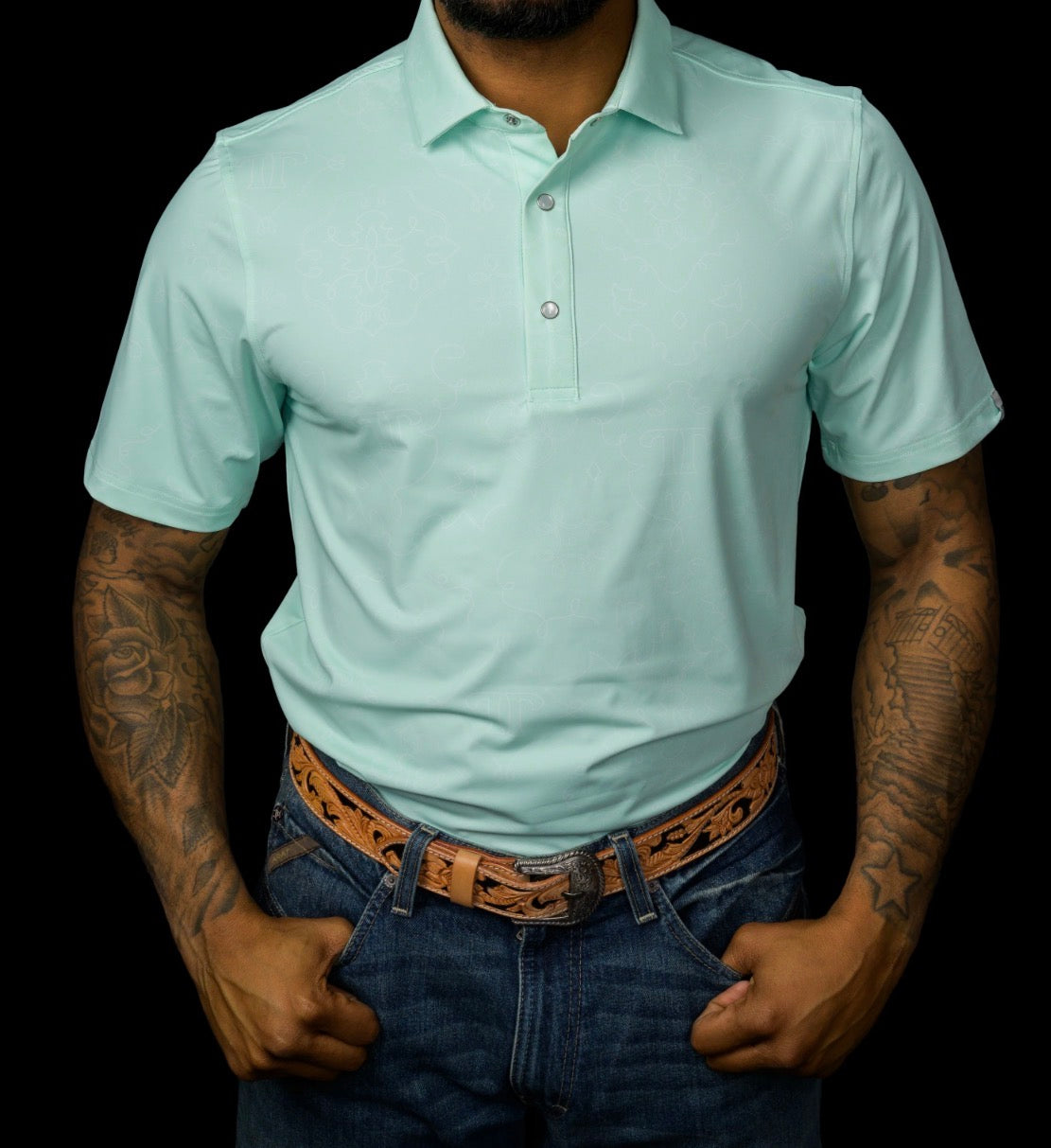 The Carson polo in mint