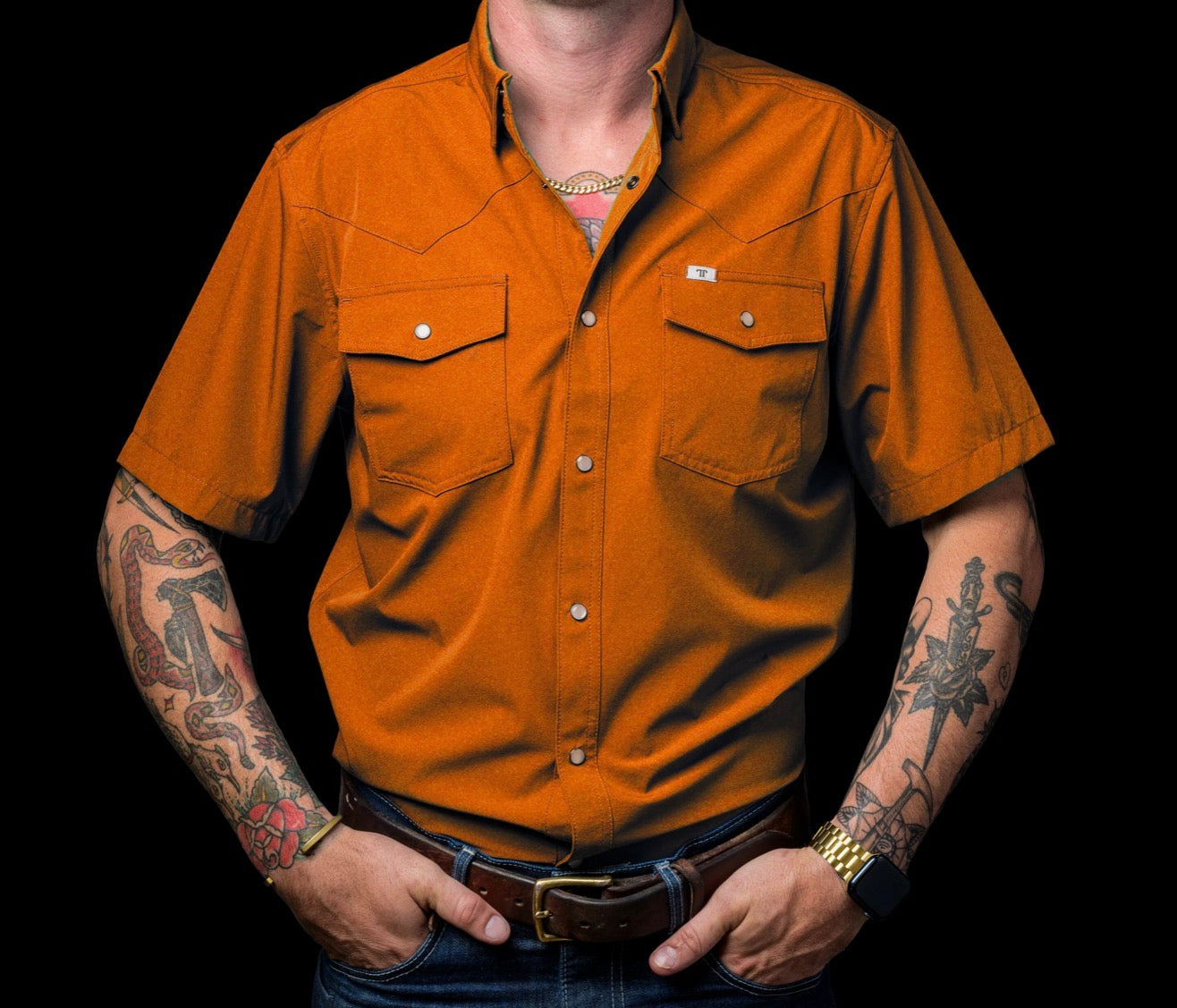 Ferrell Orange men’s short sleeve