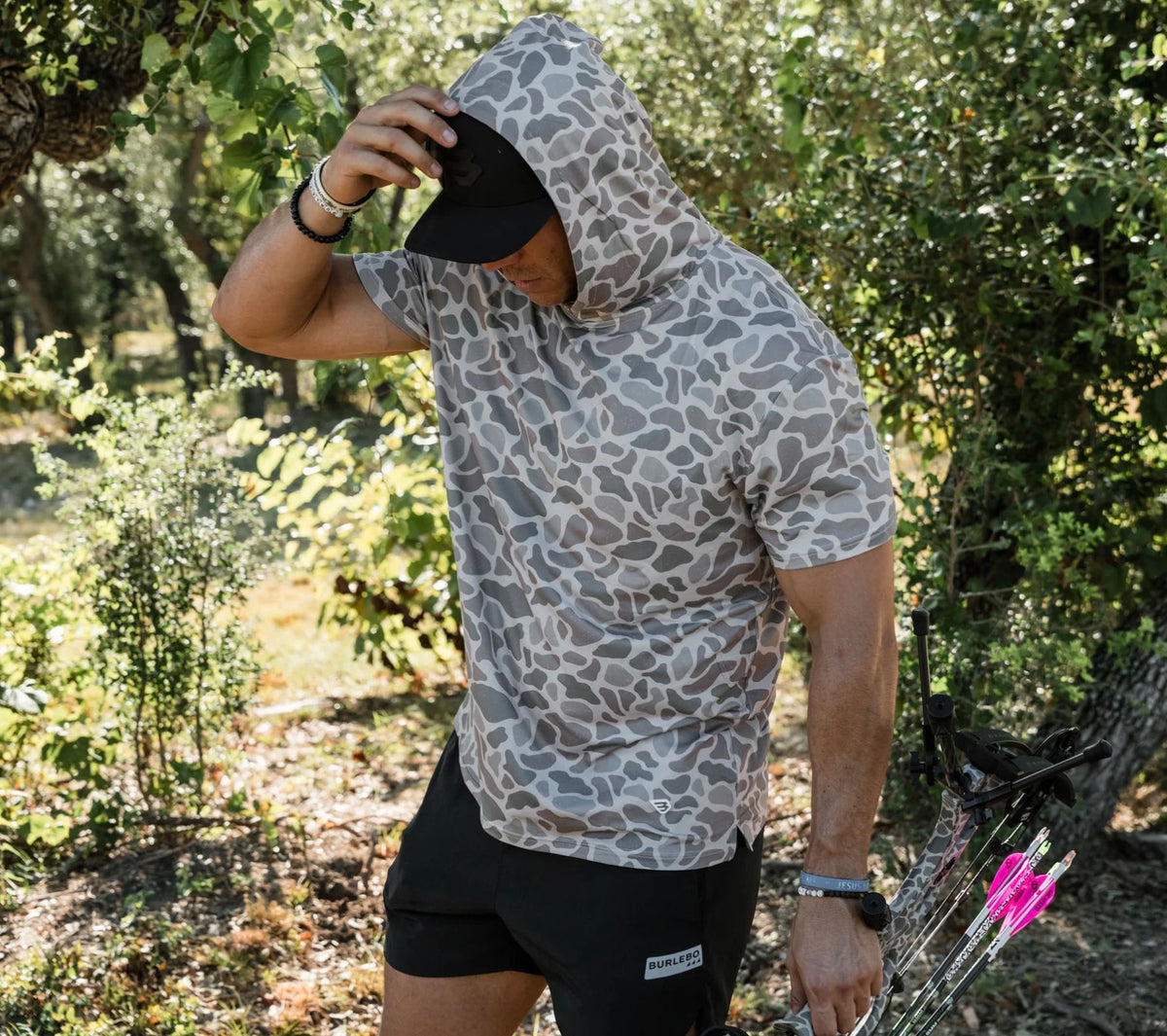 Classic Camo Burlebo Short Sleeve Performance Hoodie
