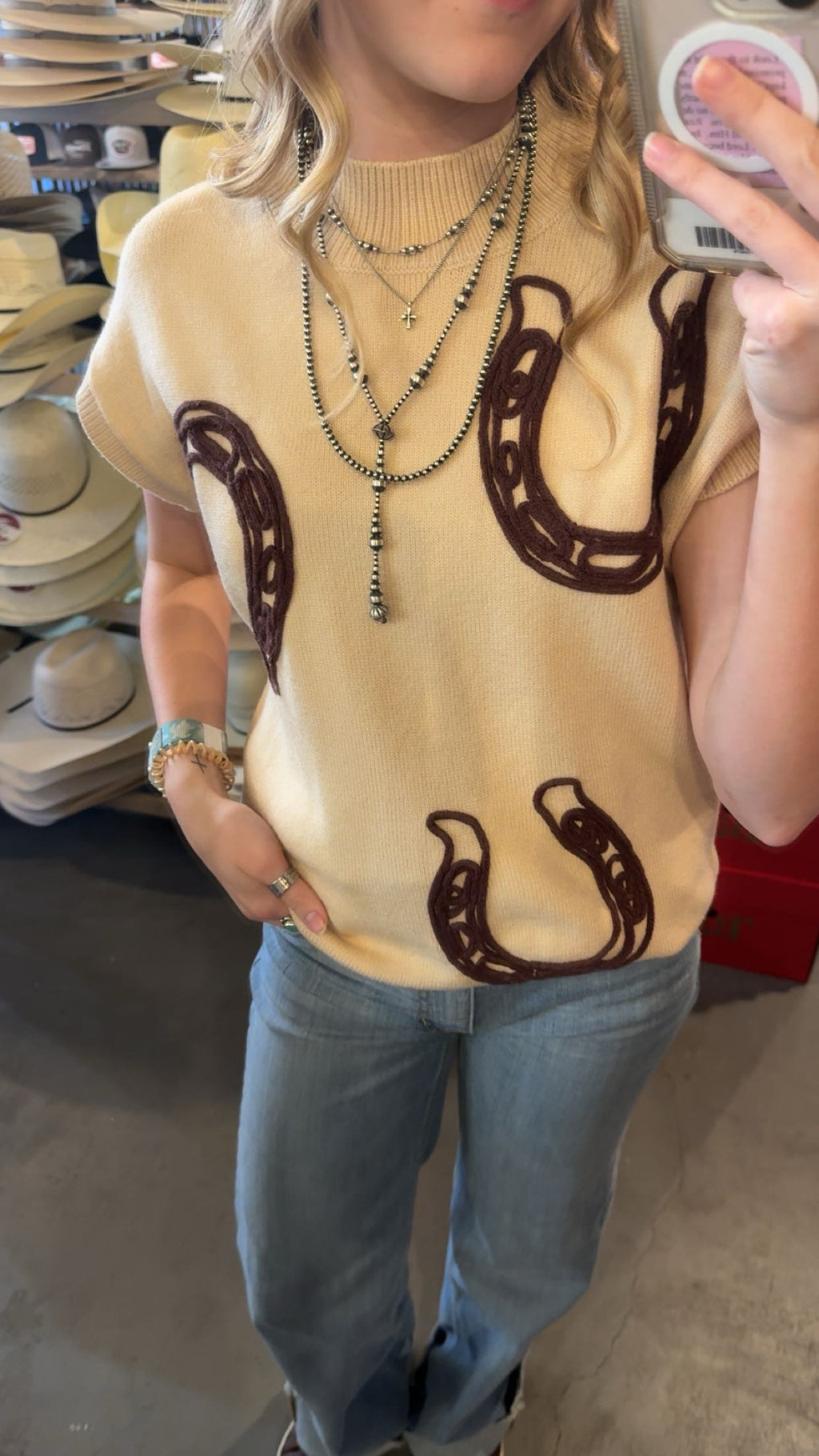 Horse shoe sweater