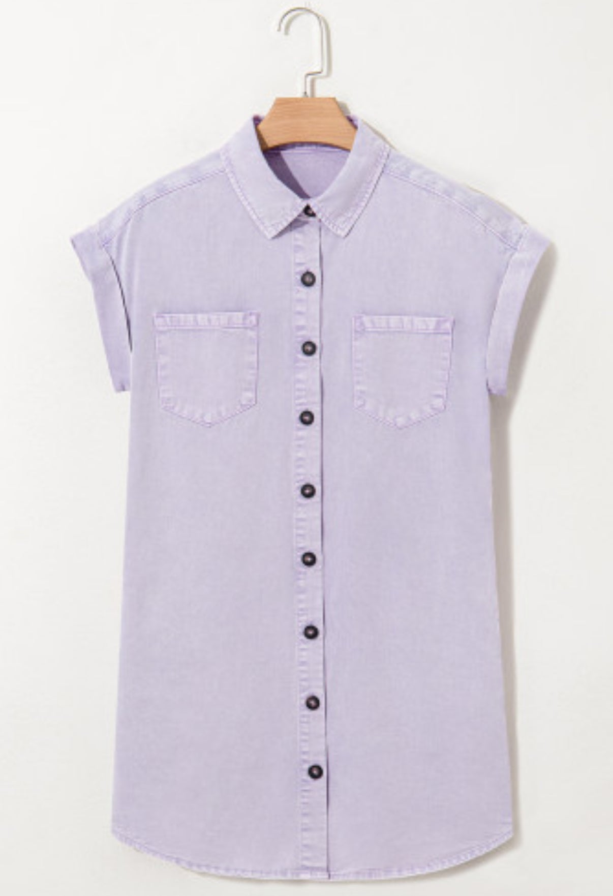 Purple denim dress