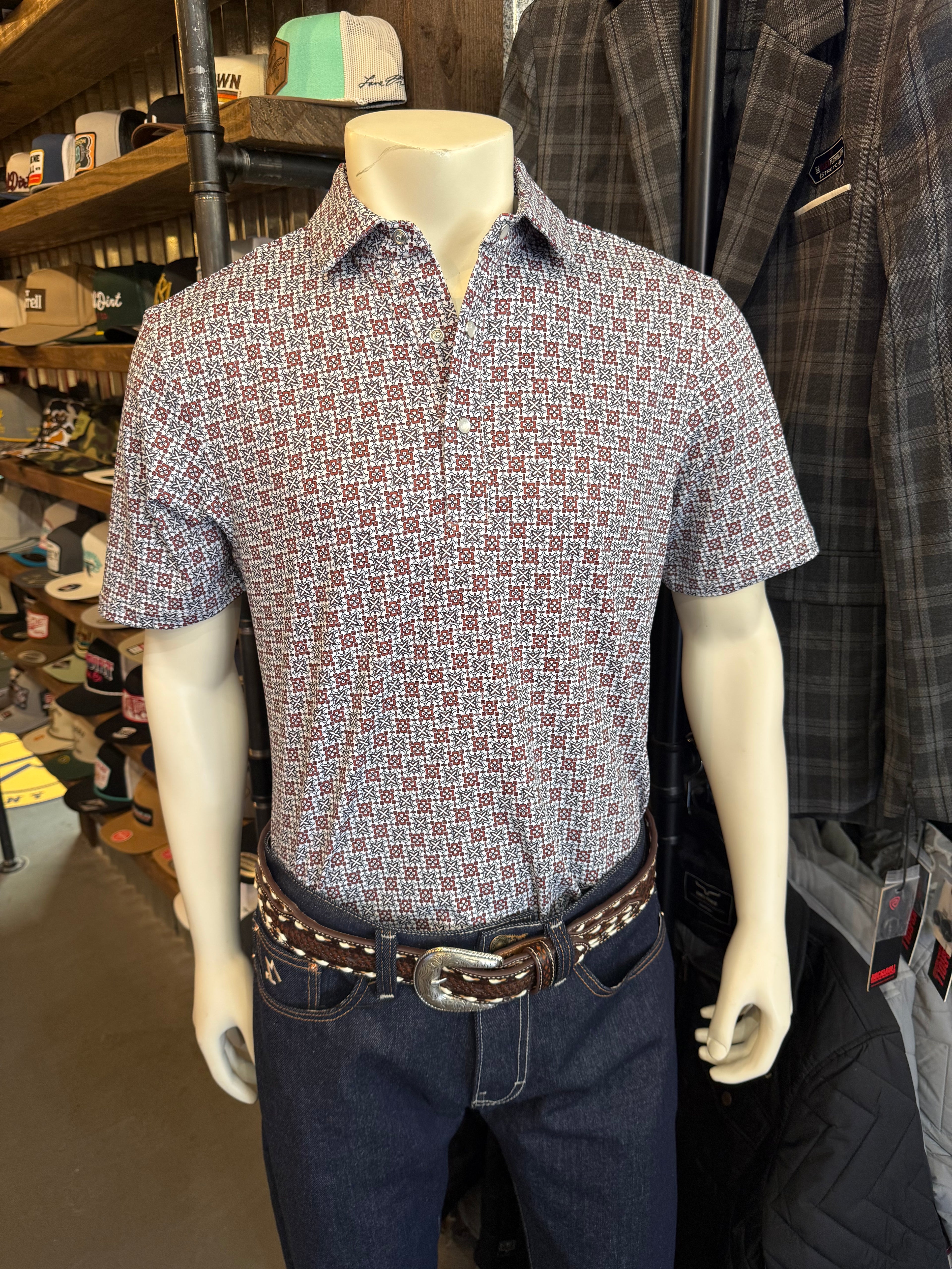 The Colton polo in red