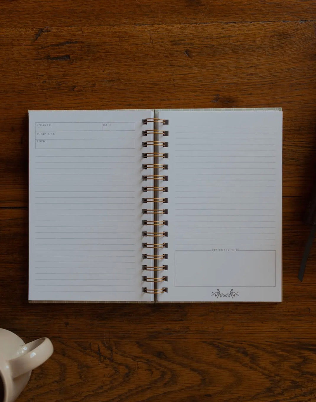 Sermon Notes Journal Pale Stripes