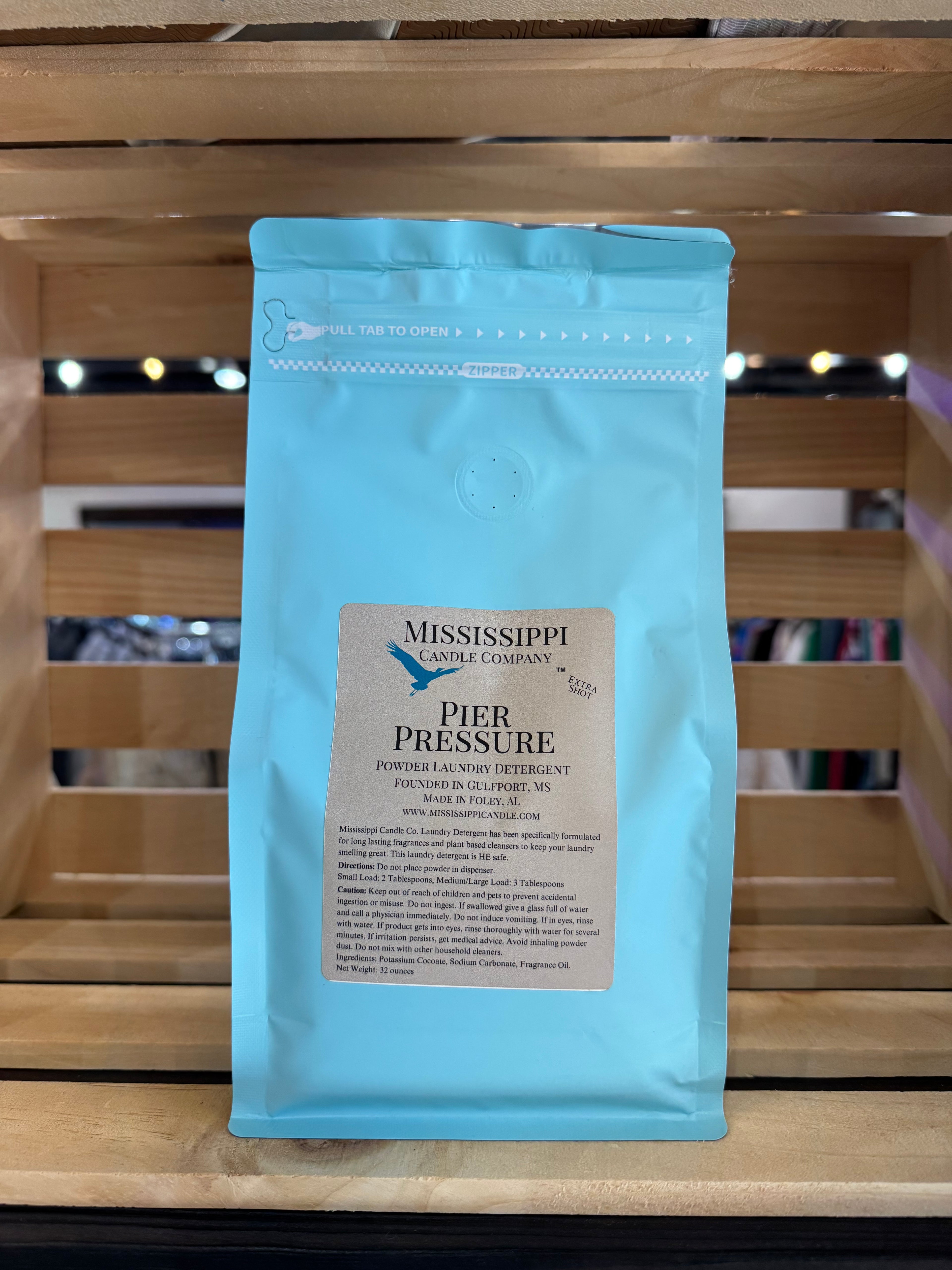 Pier pressure powder detergent