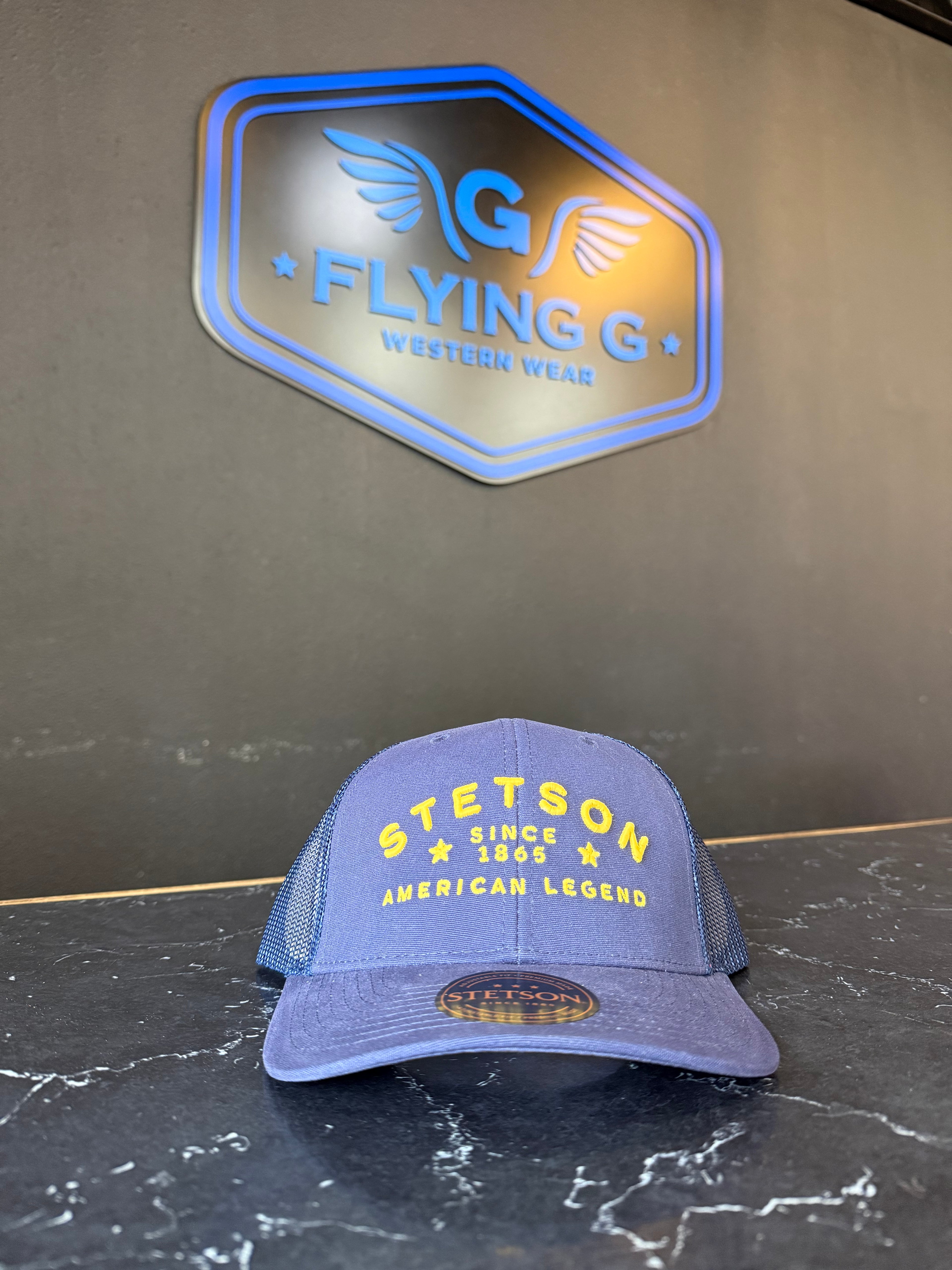 Navy Stetson cap