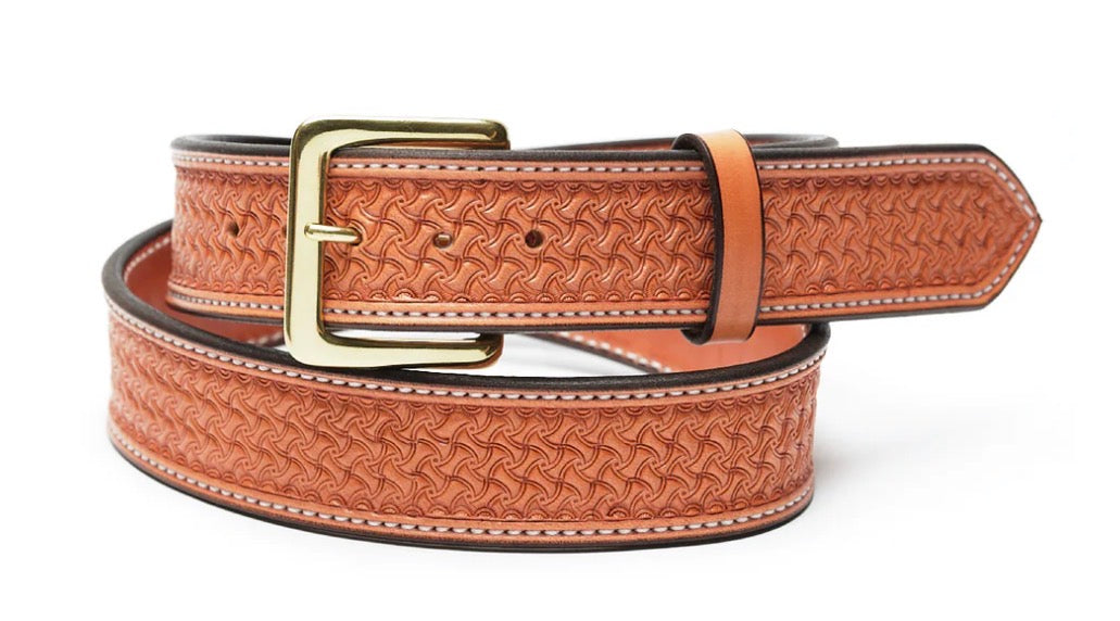 Saddle tan spider belt