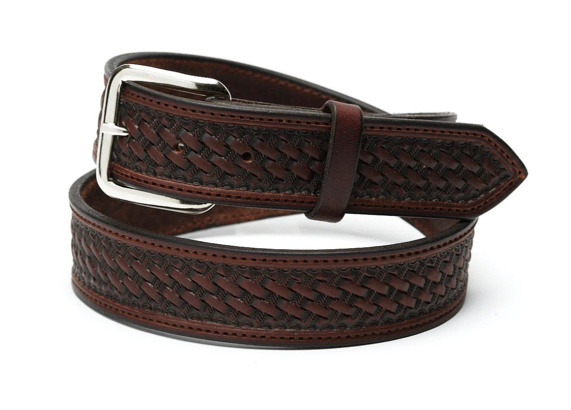 Chocolate basket stamped belt