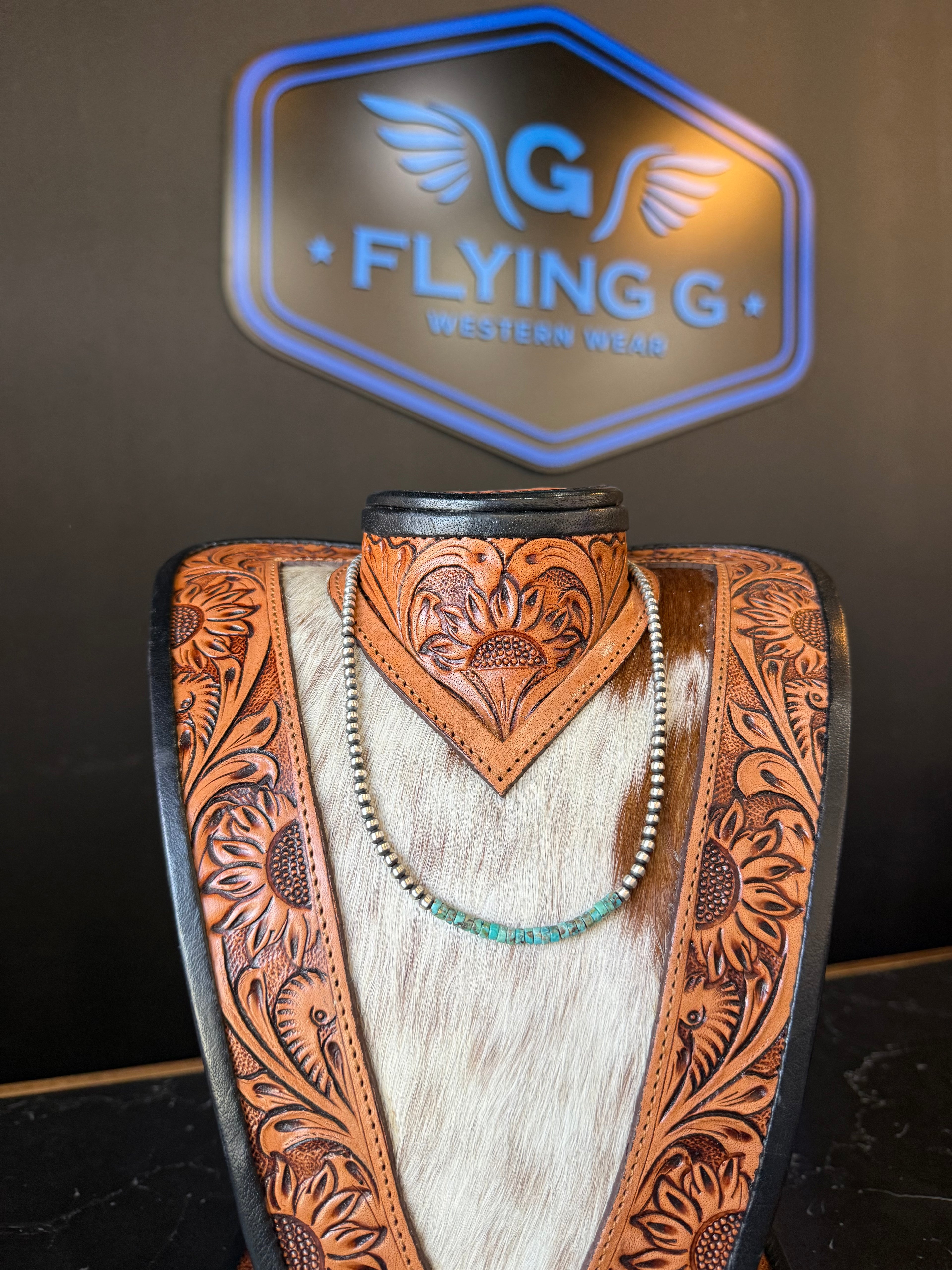 18” Navajo pearls and turquoise necklace