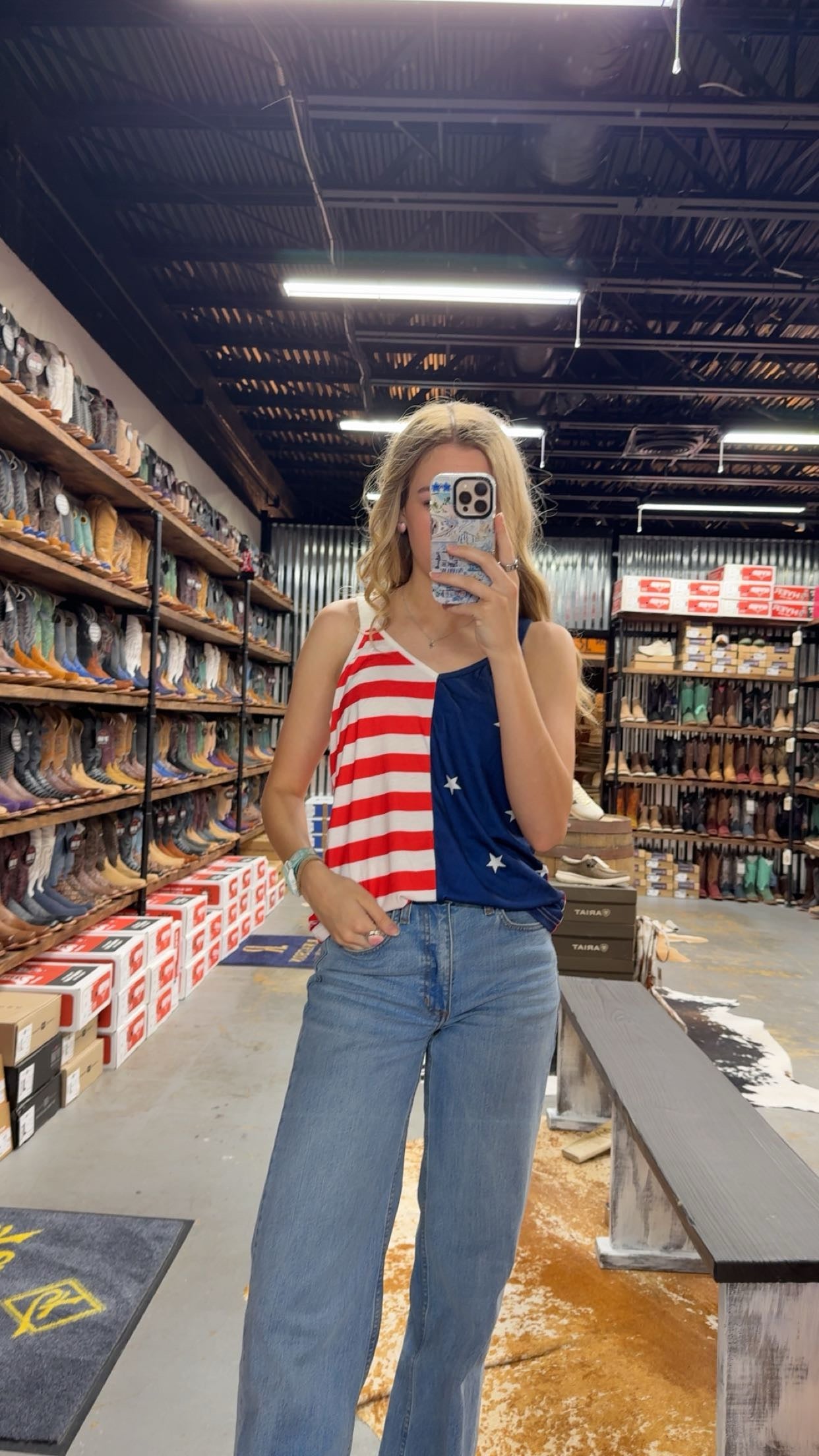 American flag tank