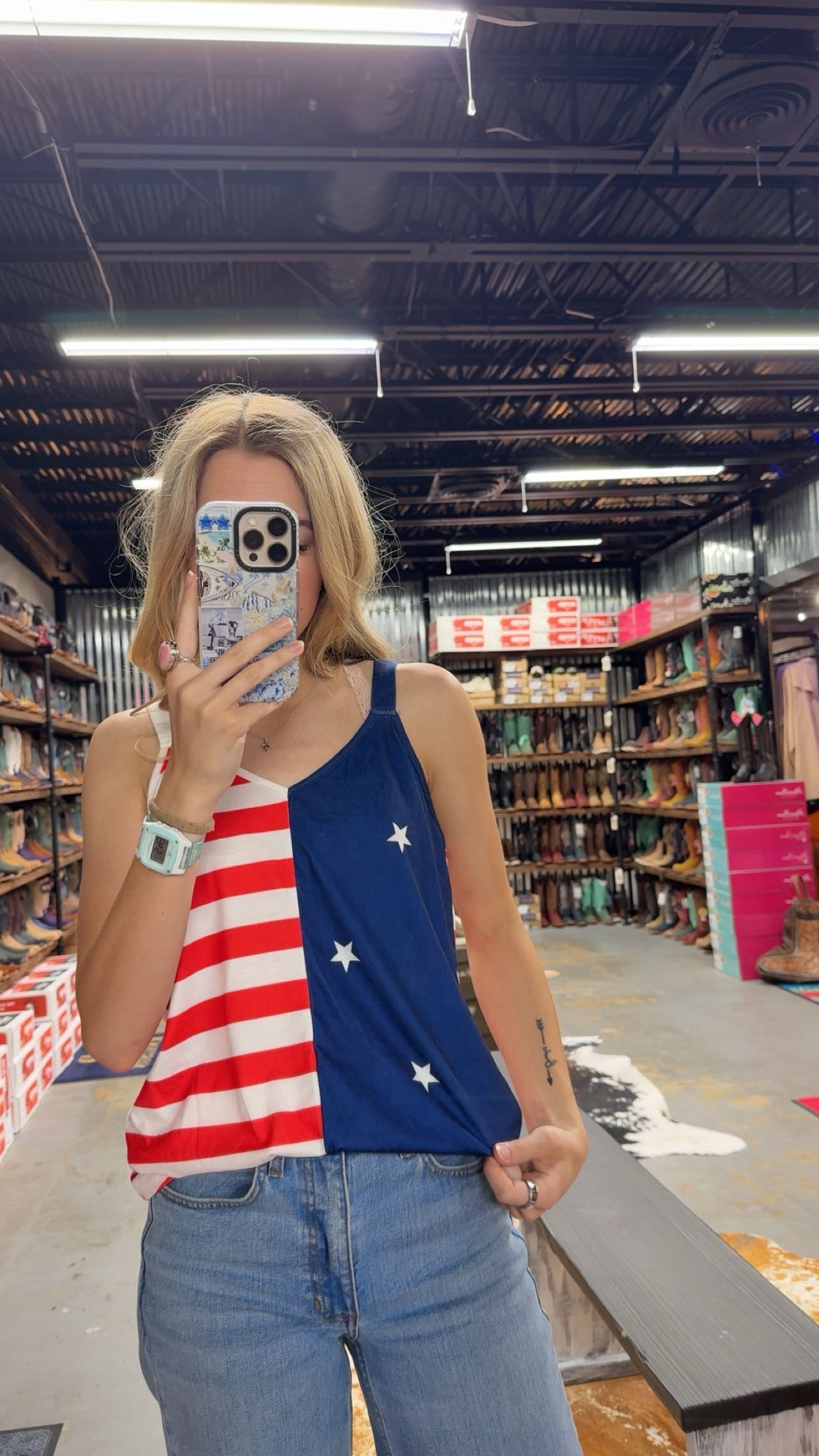 American flag tank