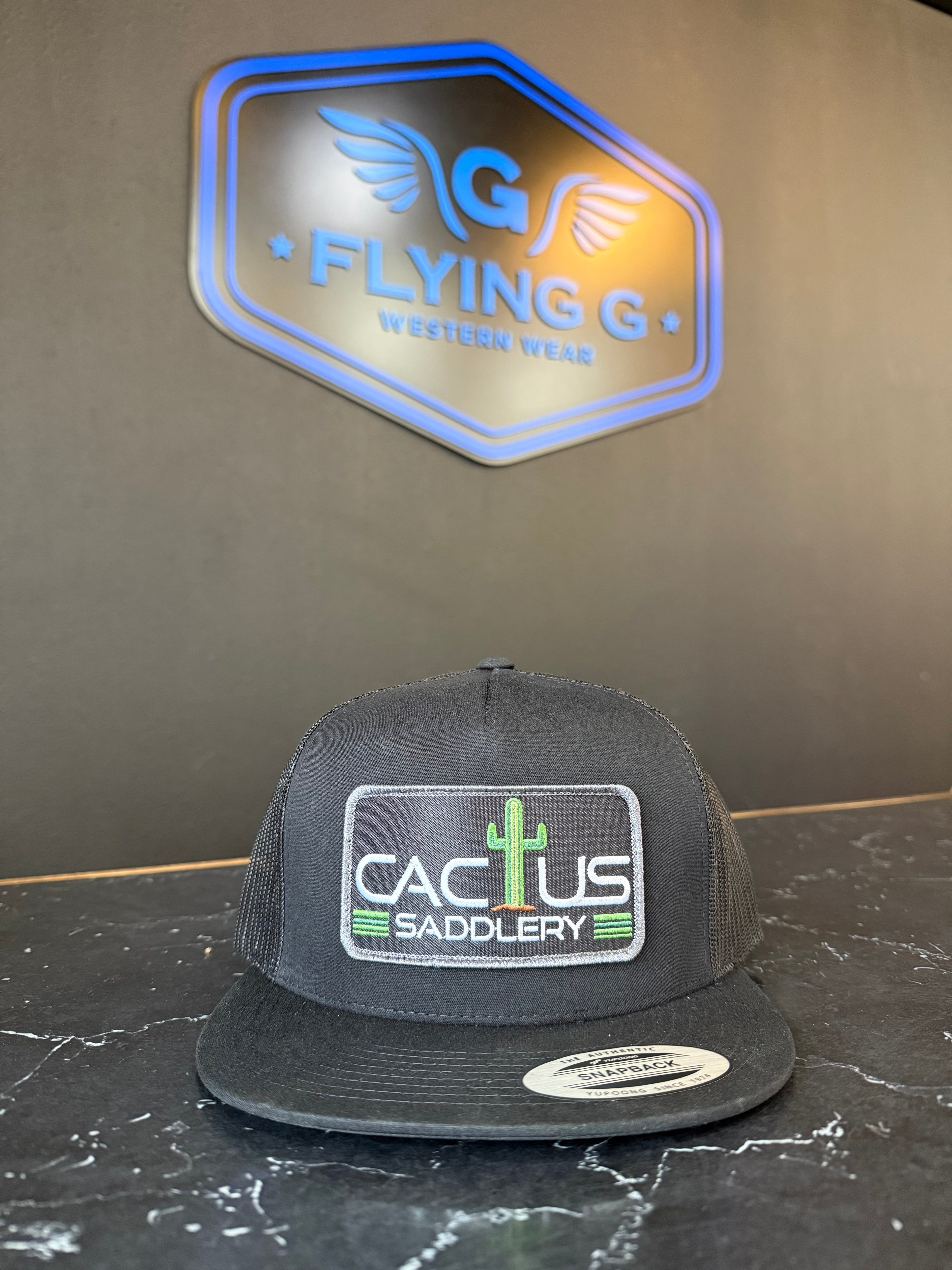 All black cactus saddlery cap