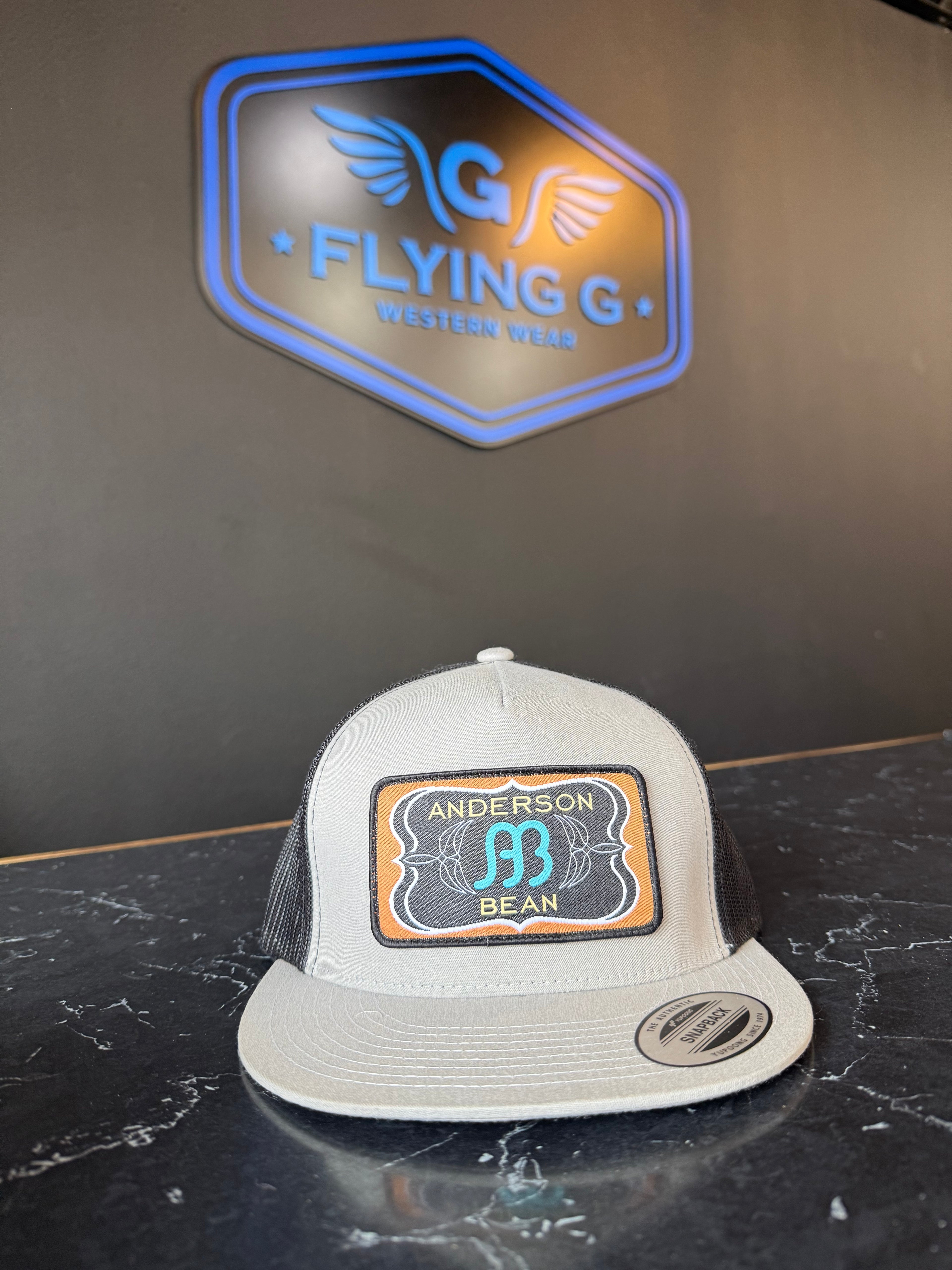 Grey Anderson bean cap