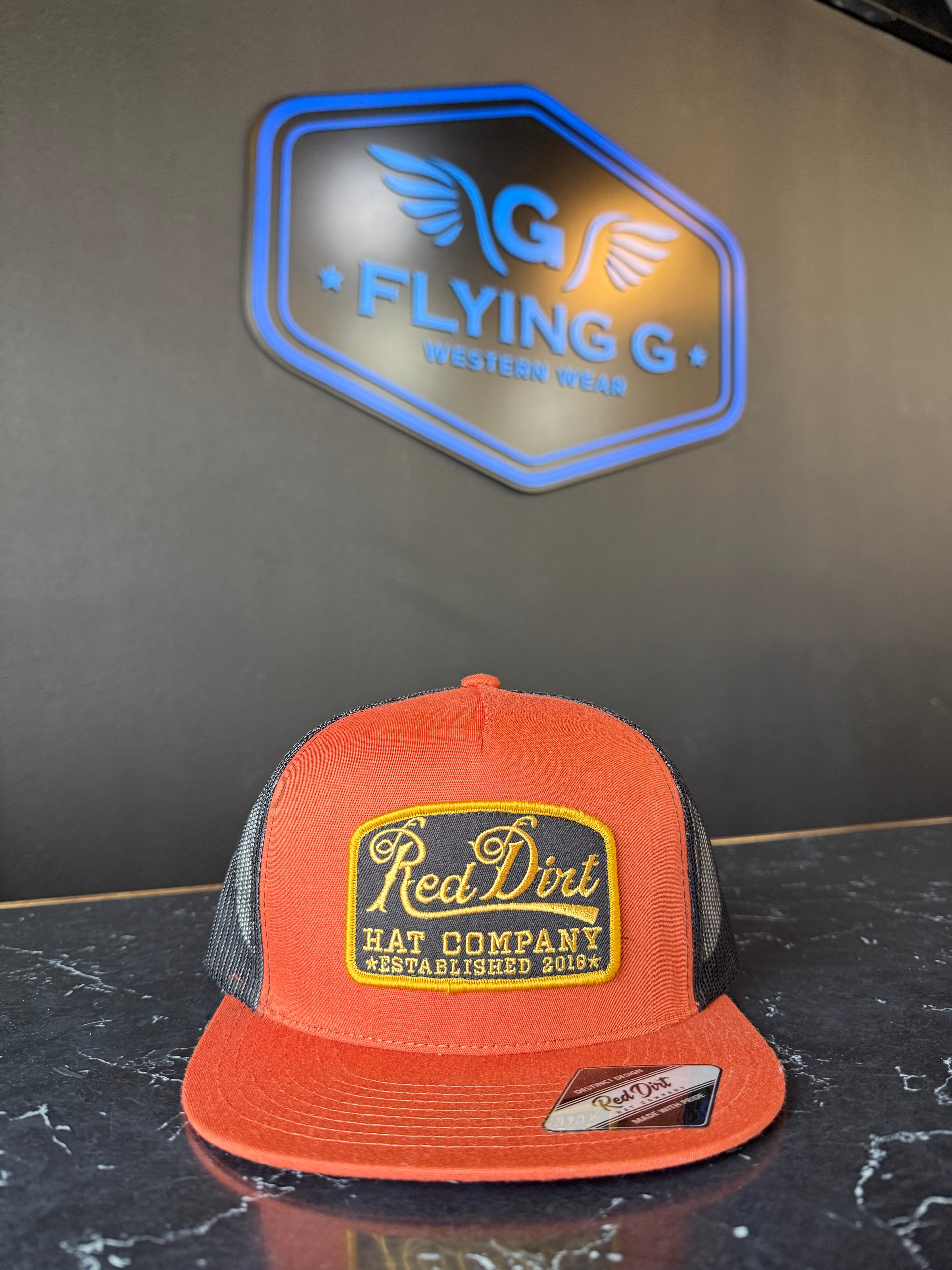 Orange Red Dirt Cap