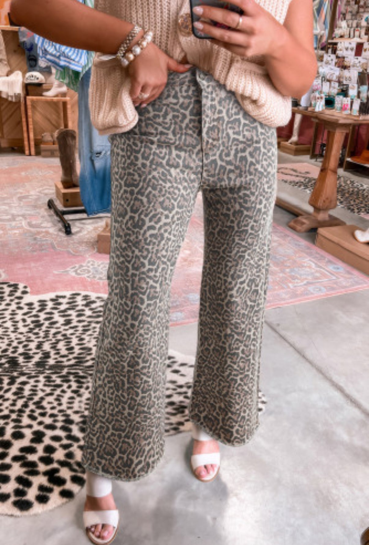 Leopard jeans
