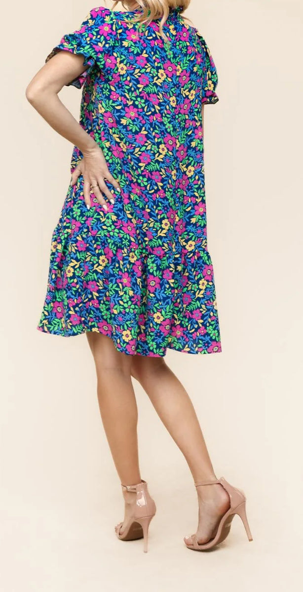 Tiered floral dress