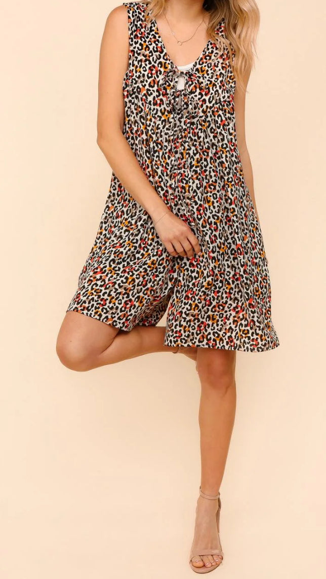 Leopard print romper