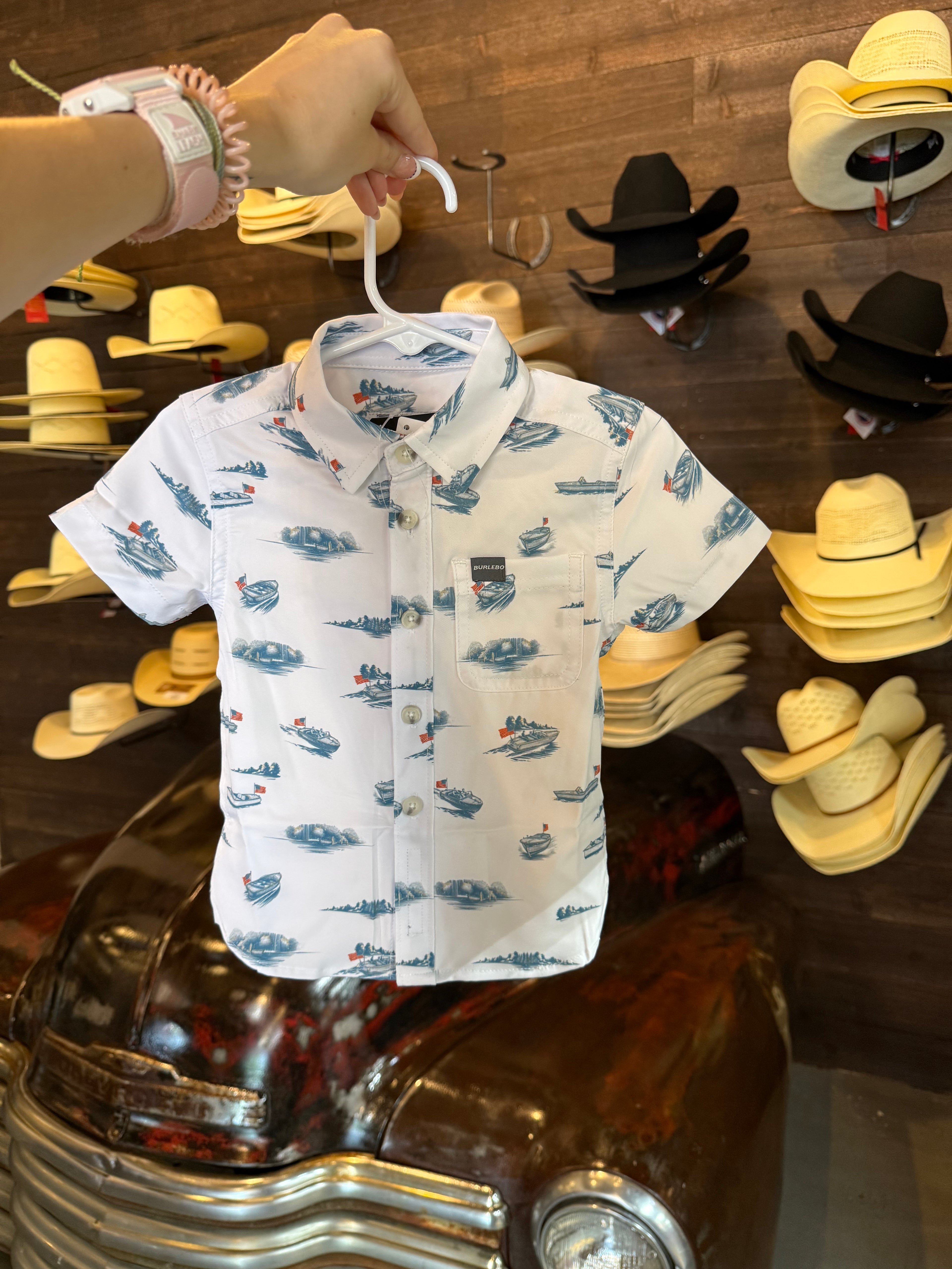 Lake weekend youth button up