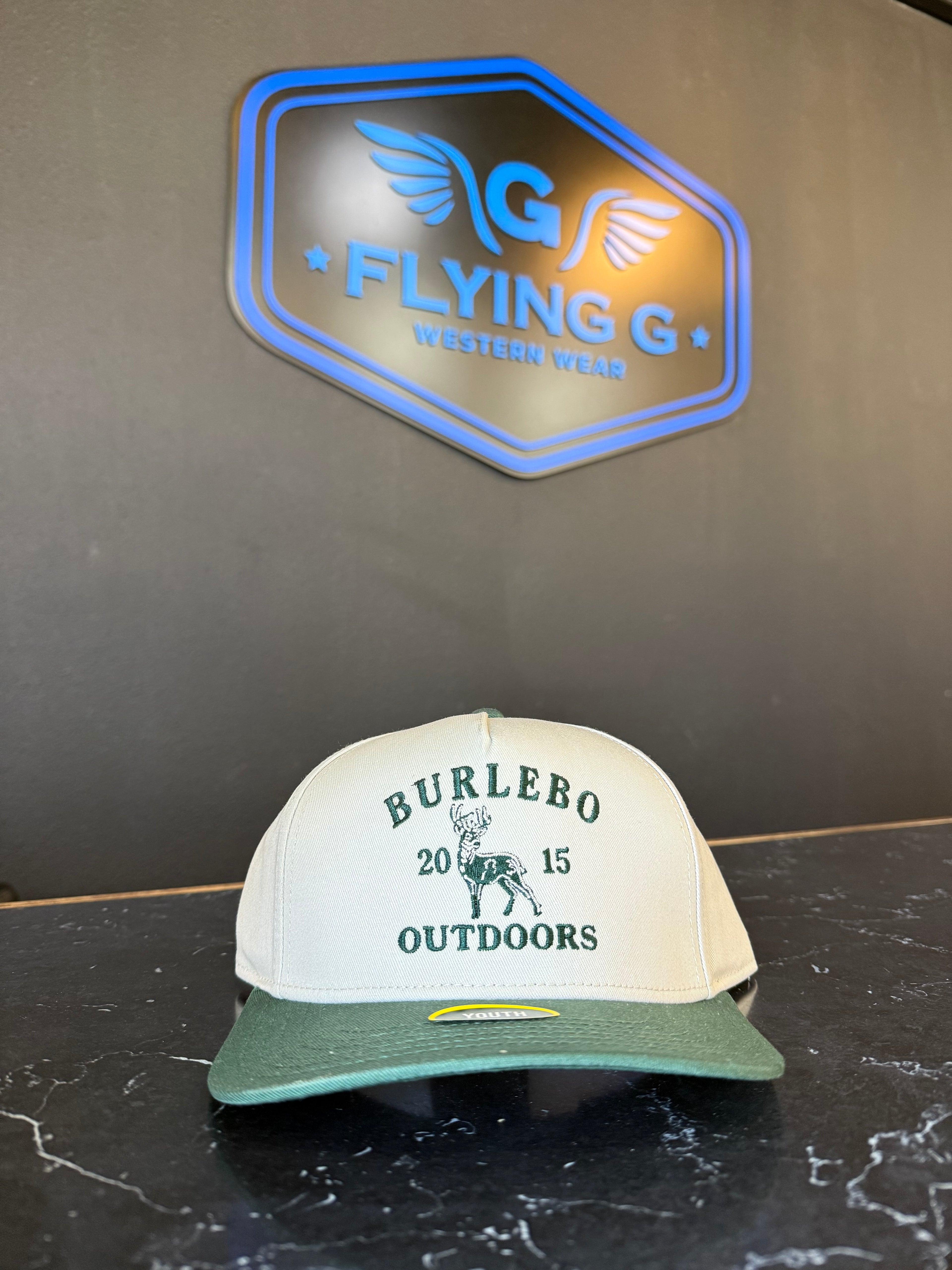 Green and tan BURLEBO hat