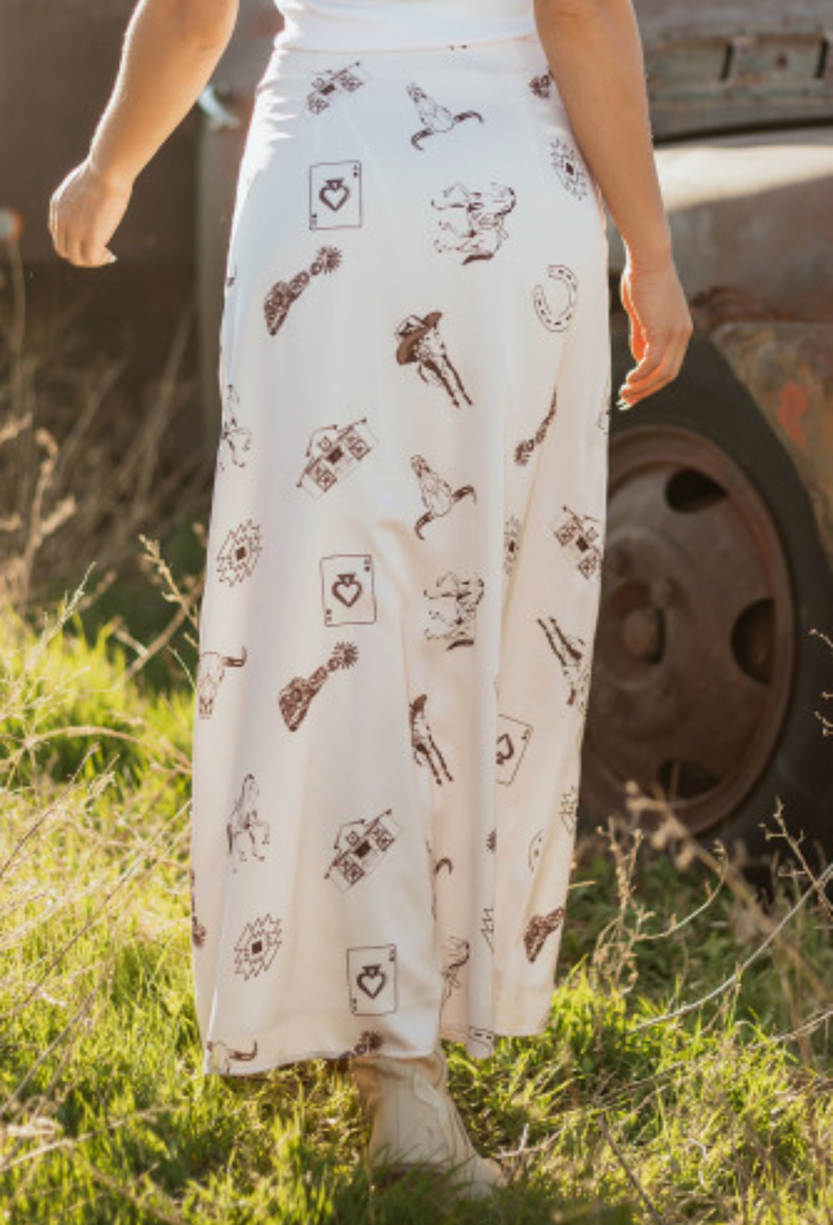 White skirt