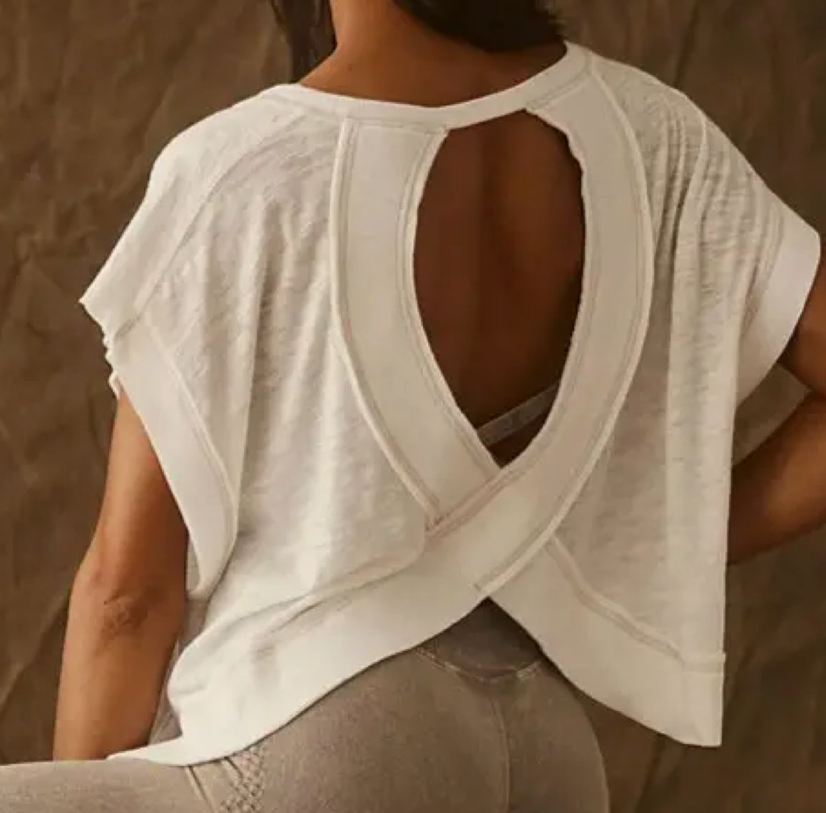 White open back top