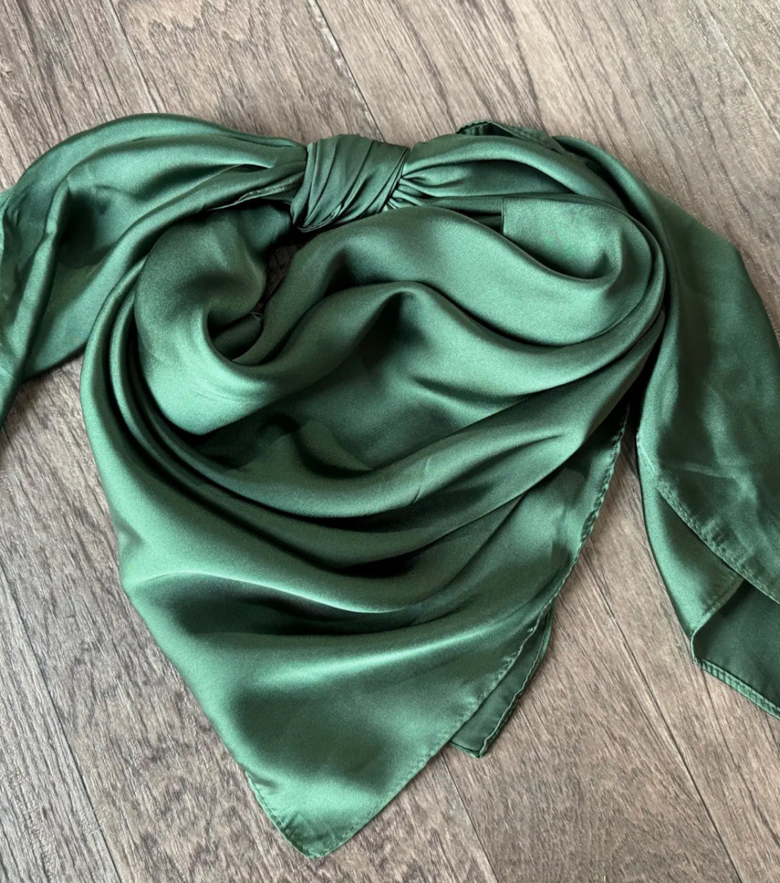 Large solid forest green wild rag
